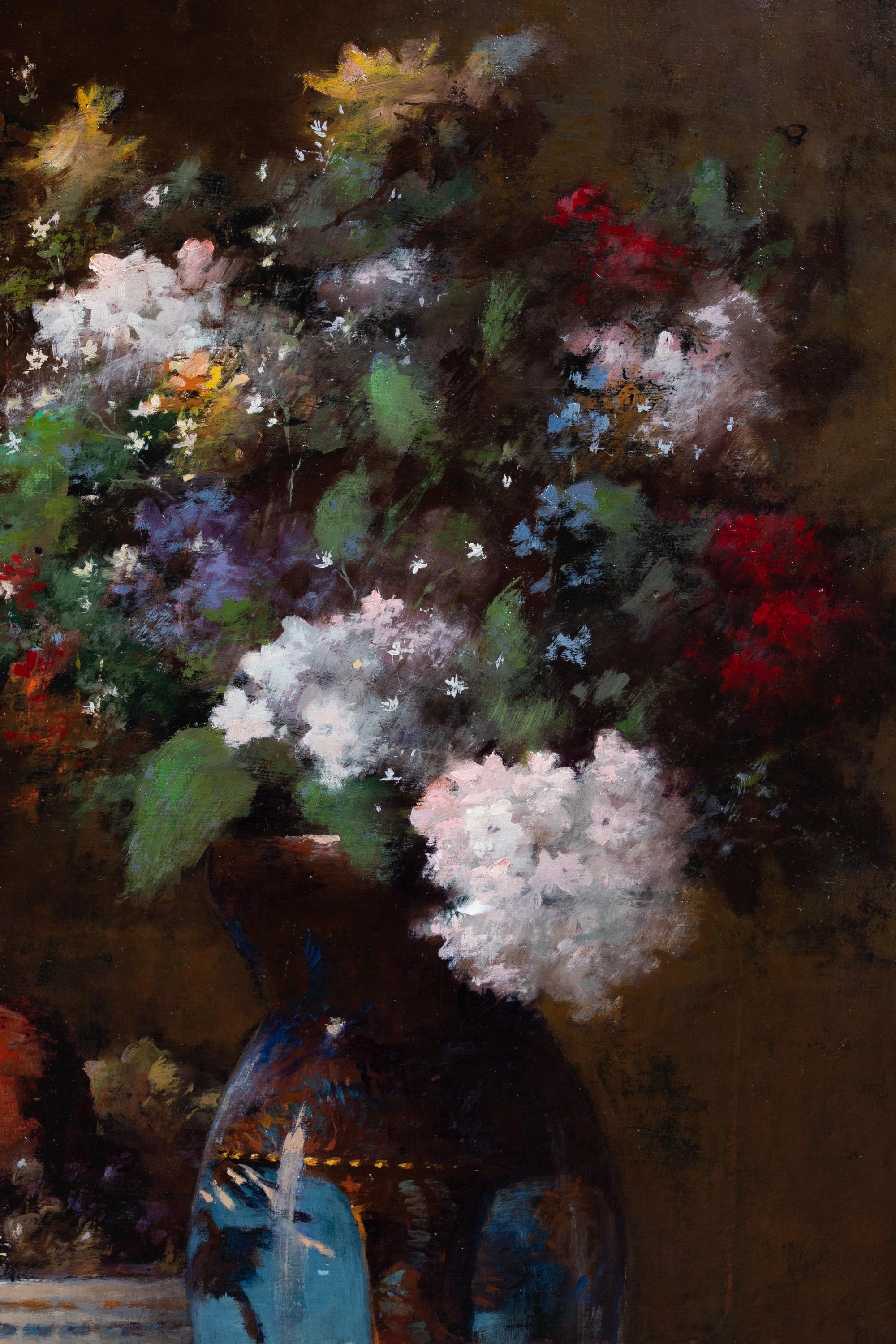 Natura morta con fiori e frutta' di Jean Eritziane, Smirne 1850 - 1925 Parigi in vendita 7