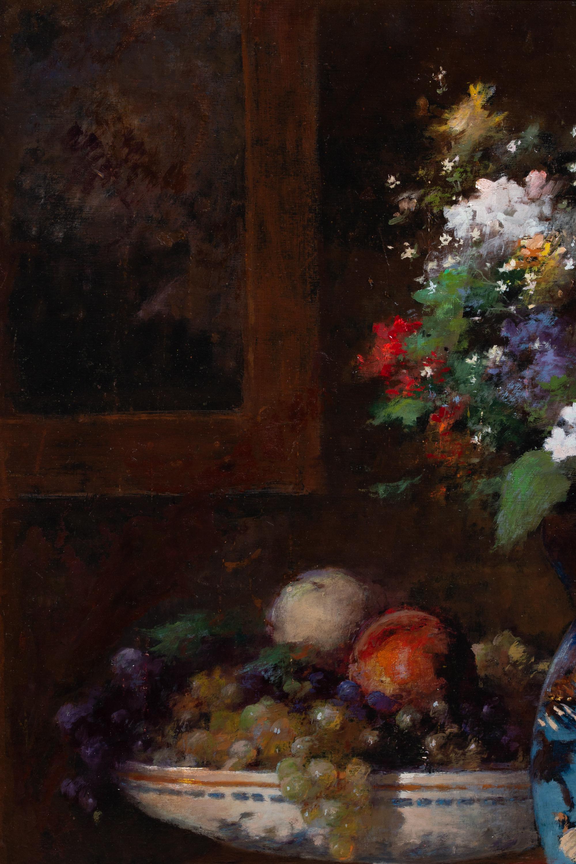 Natura morta con fiori e frutta' di Jean Eritziane, Smirne 1850 - 1925 Parigi in vendita 8