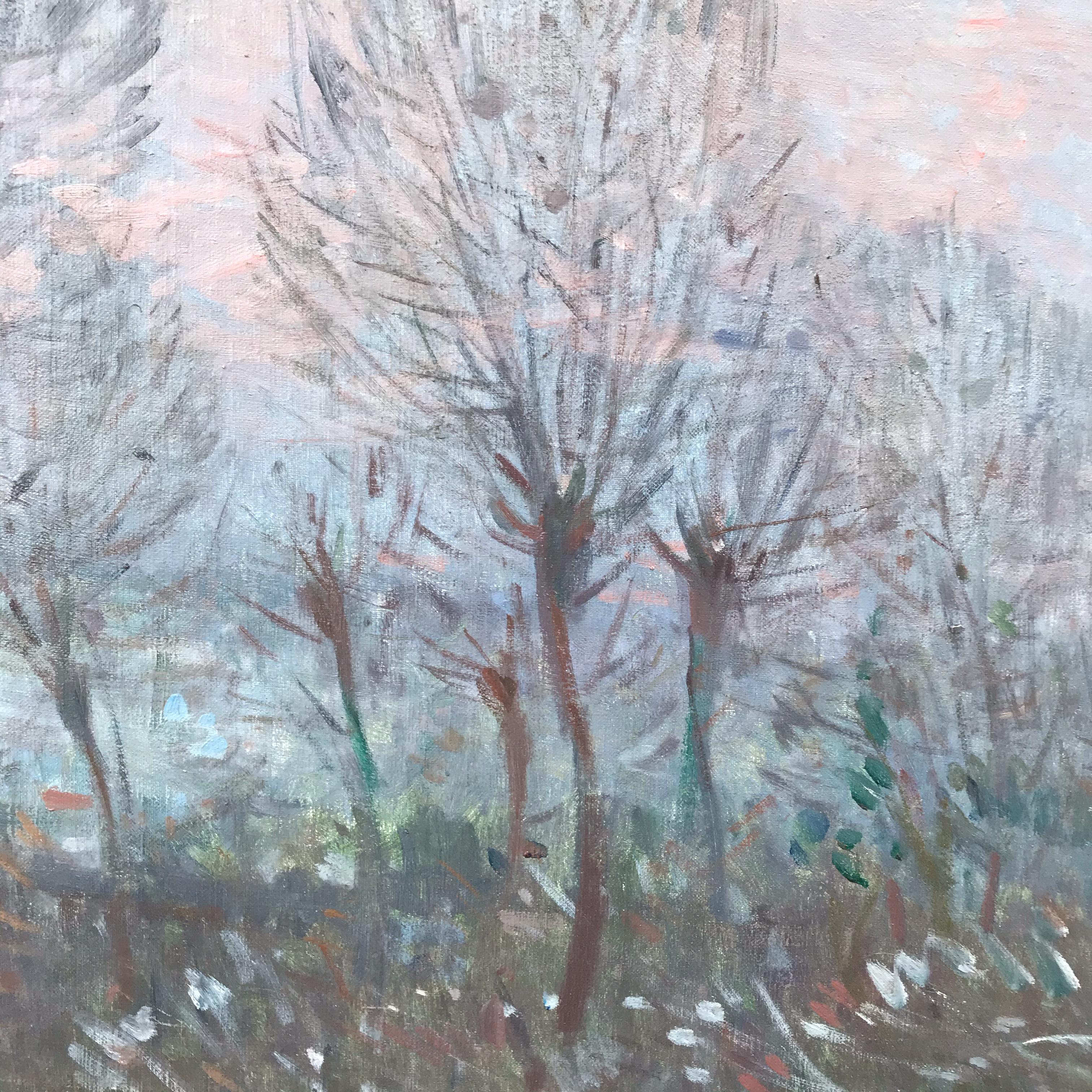 Winter Landscape by the River For Sale 2