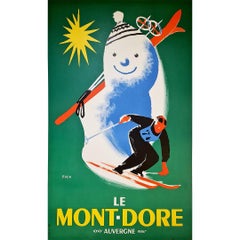 Le Mont-Dore 1050 mètres 1886 mètres Circa 1940 Original Poster Tourism Auvergne