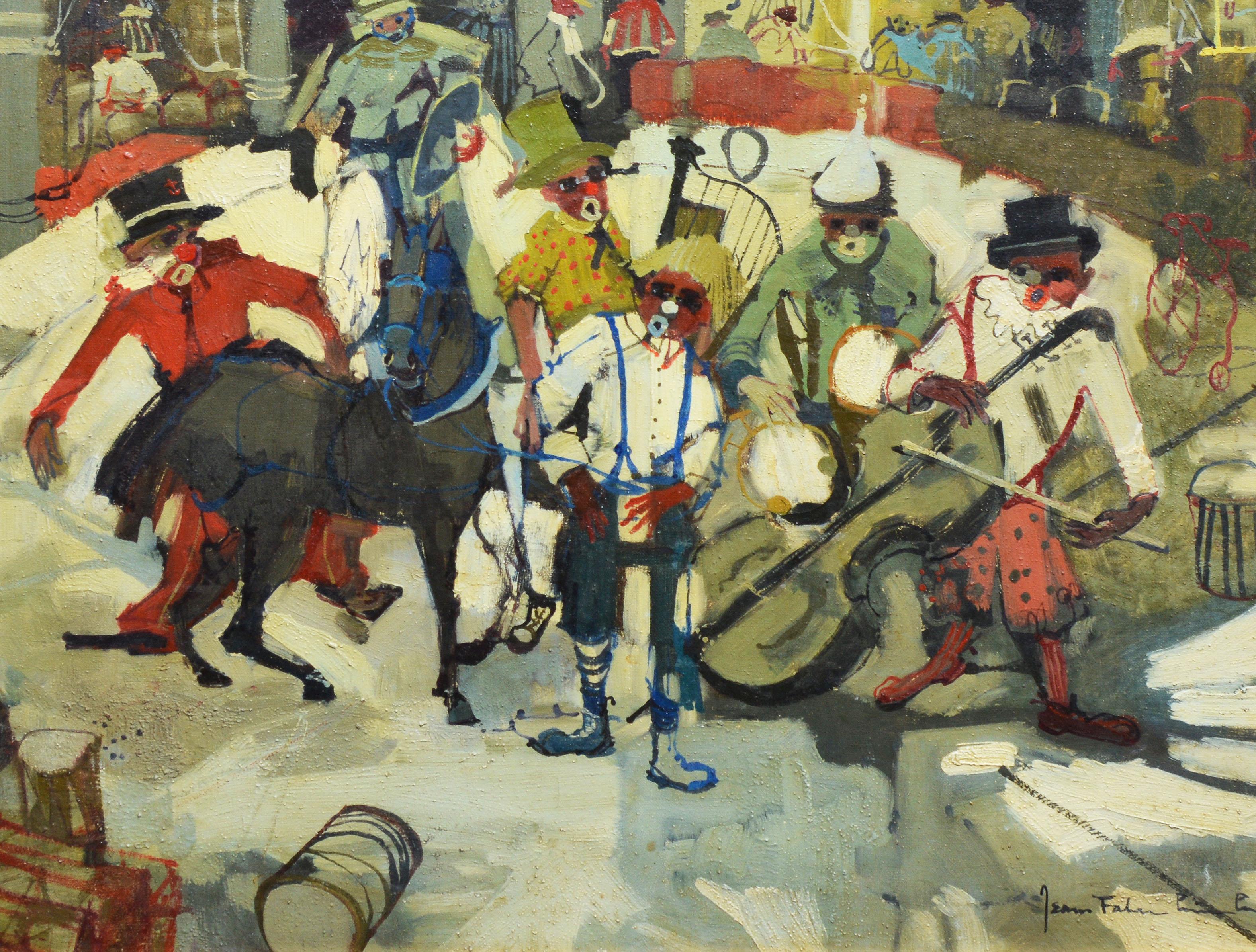 Modernes Pariser Zirkus-Ölgemälde von Jean Fabert Limbert 4