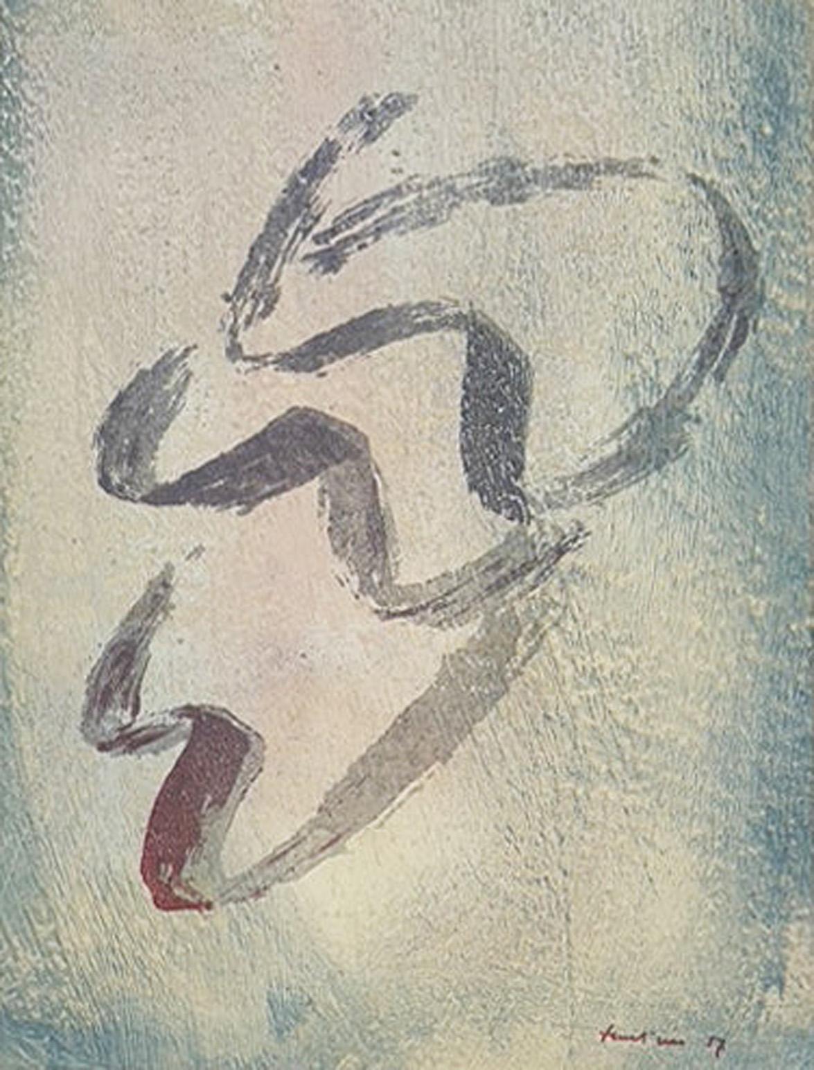 Abstract Print di Jean Fautrier - Annabelle Nue