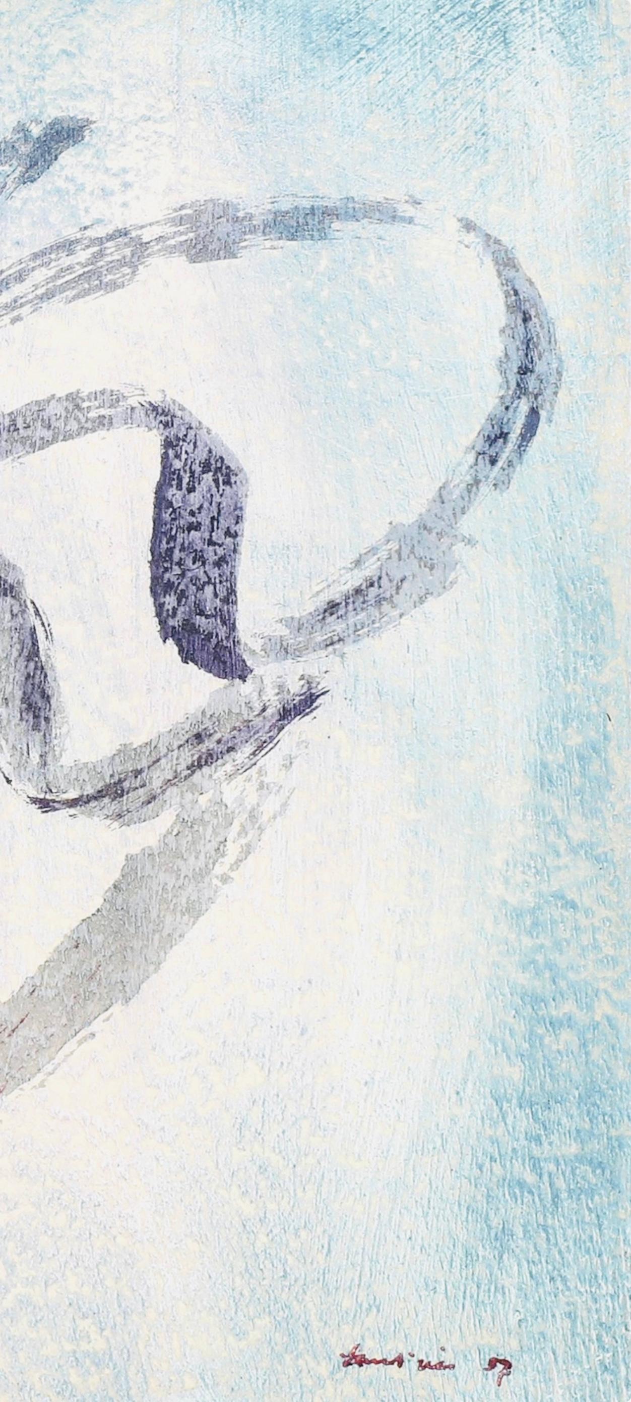 Annabelle nue, Société internationale d'art XXe siècle - Abstract Print Grigio di Jean Fautrier