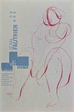 Cartel de exposición vintage - Impresión offset según Jean Fautrier - 2006