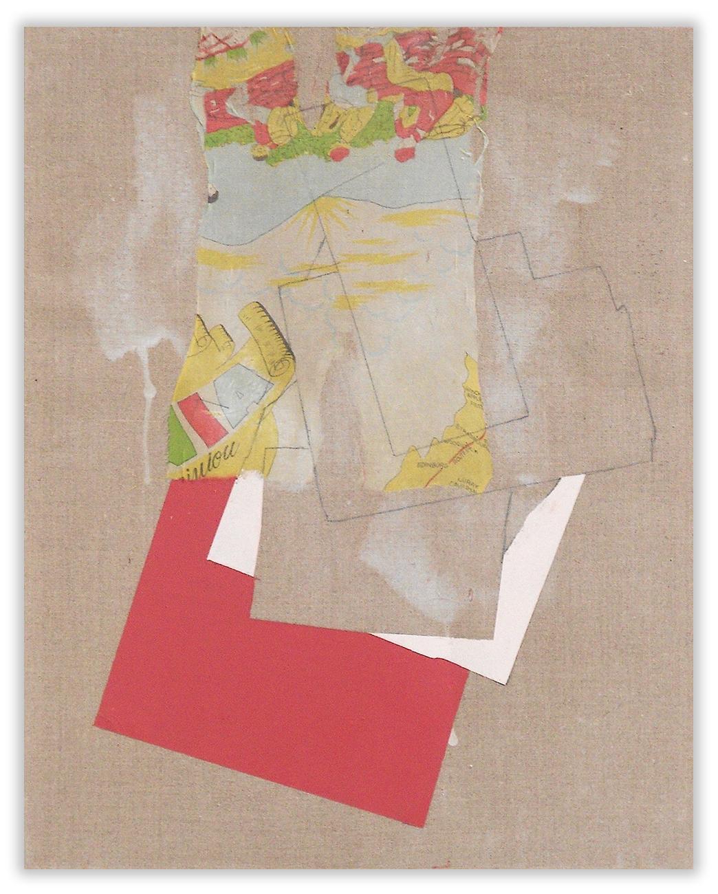 IA (Abstract Painting)
Oil, fabric, pencil on linen — Unframed.

Feinberg works with a variety of techniques and mediums, including painting, paper collage and installation.
Her process results in abstract paintings, her work defies objective