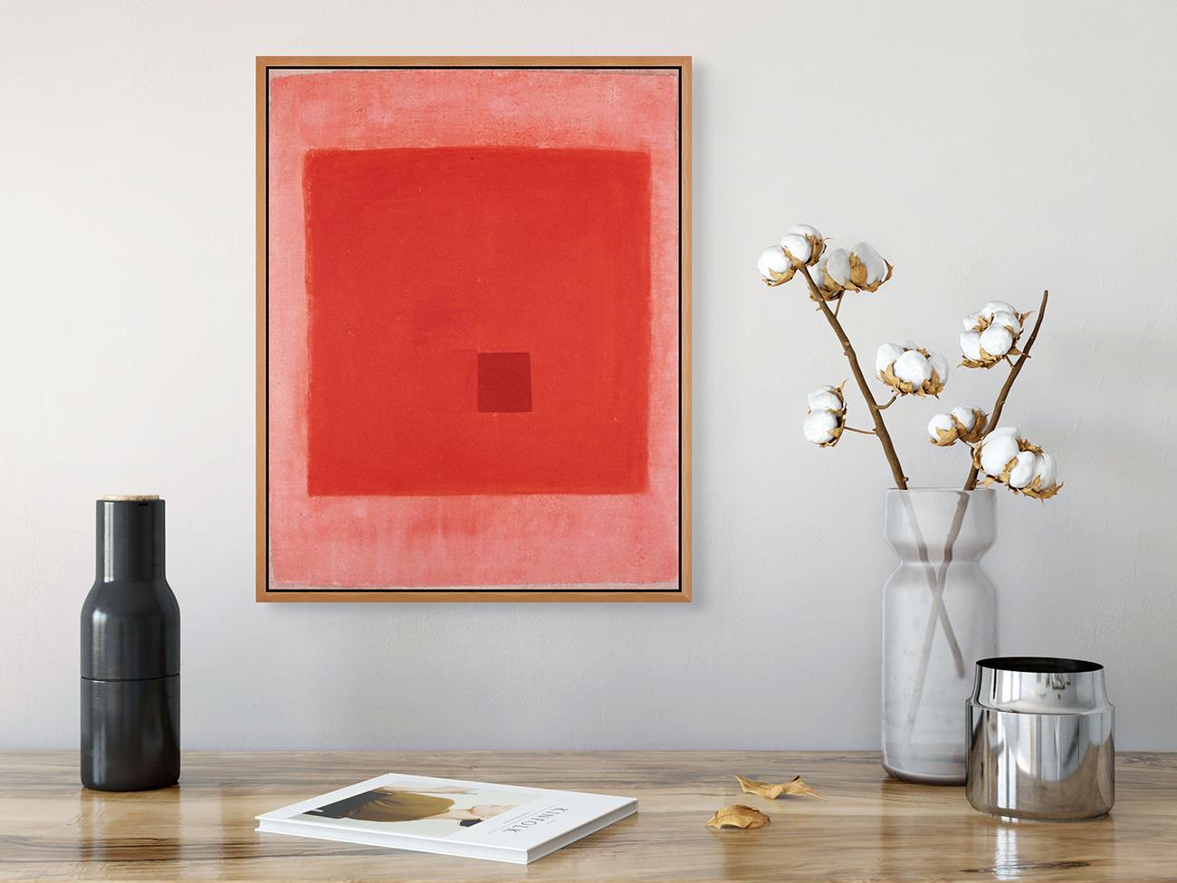 Bagliore rosso (Pittura astratta) - Painting di Jean Feinberg