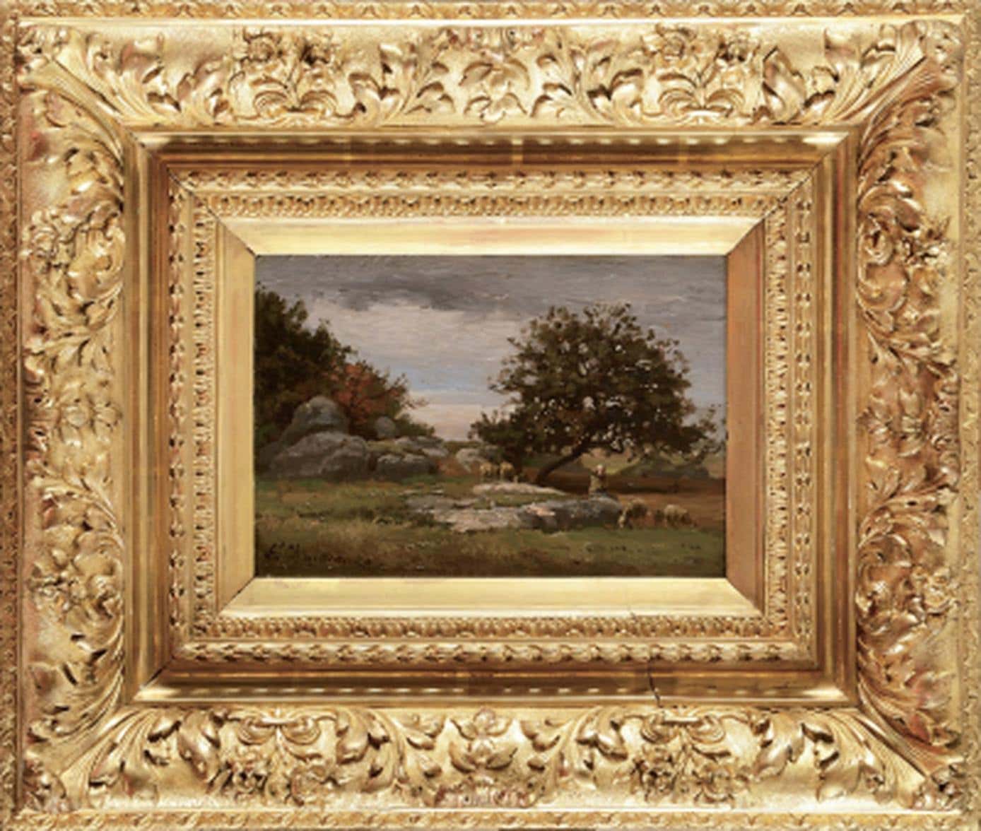 Jean Ferdinand CHAIGNEAU 1 - Bergère près des rochers For Sale at ...