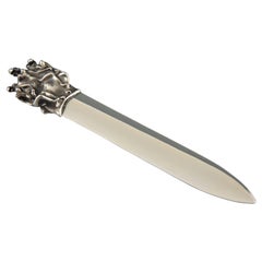 Jean Filhos for Christofle Silvered Bronze Erotic Letter Opener Nude 1974 France