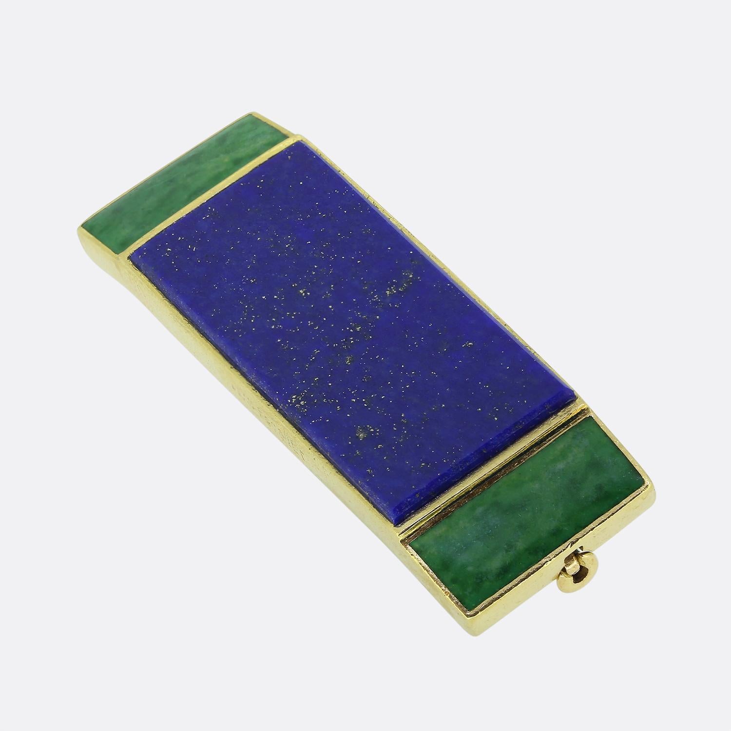 Ensemble chevalière et broche Jean Fouquet en lapis-lazuli et jadéite en vente 1