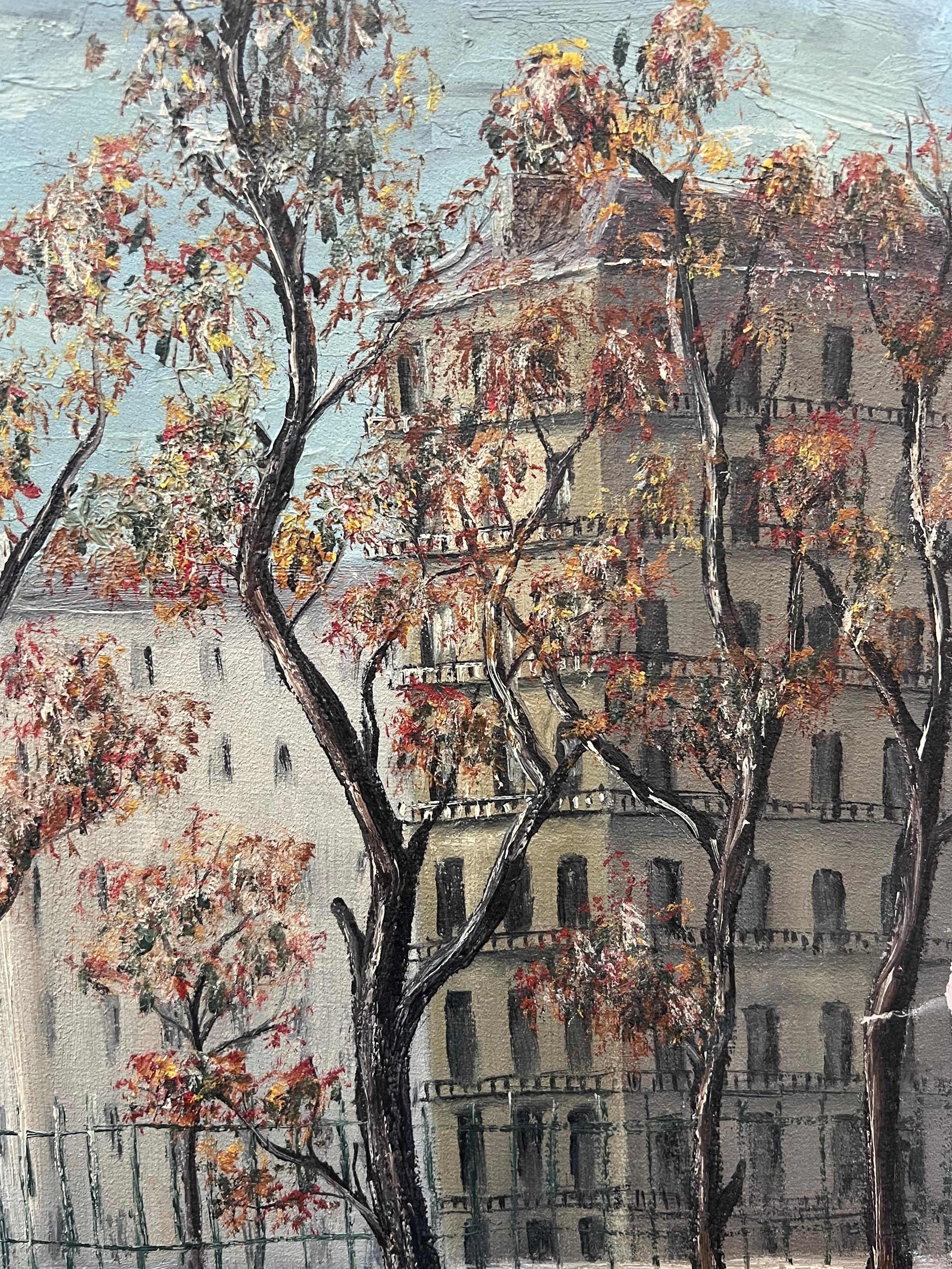 Alberi d'autunno
firmato da Jean Fourie (1927-2015)
Artista francese che dipingeva nella regione francese dello Champagne
dipinto ad olio su tela non tesa, senza cornice
dipinto: 15,5 x 22 pollici
condizioni: lievi segni superficiali dovuti alla