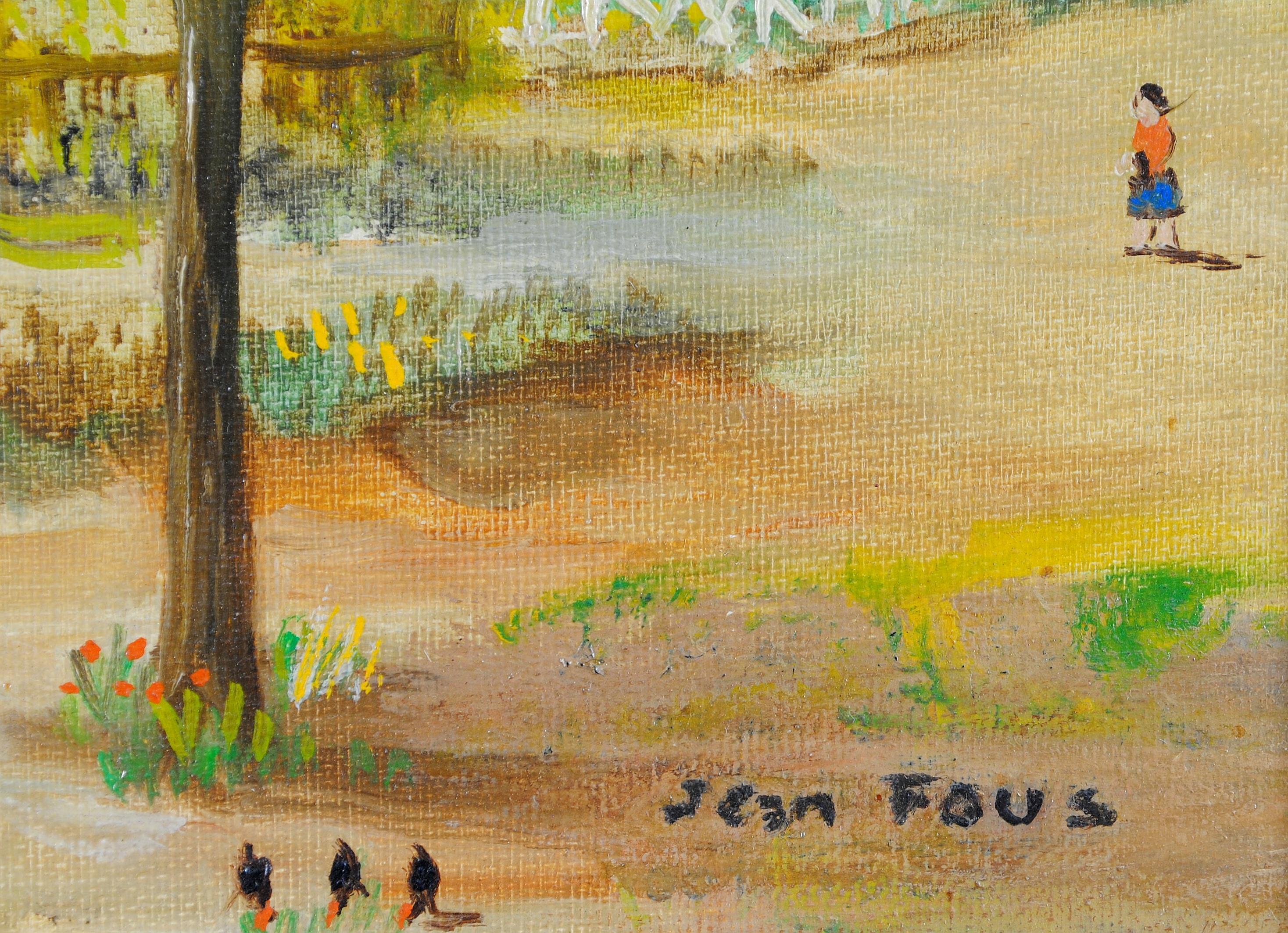 Lardenne, Toulouse - Mediados del siglo XX Sur de Francia Naïf francés Pintura al óleo en venta 5