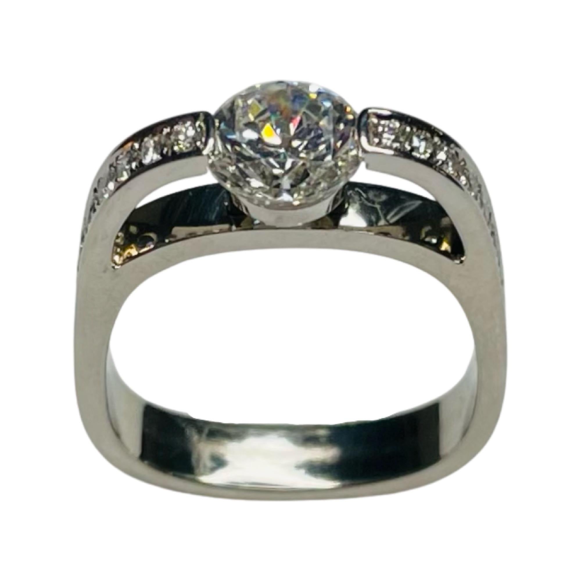 Verlobungsring von Jean-Franois Albert aus 18 Karat Weißgold mit Diamanten (Zeitgenössisch) im Angebot