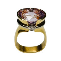 Jean-François Albert 18K Yellow and White Gold Amethyst Ring