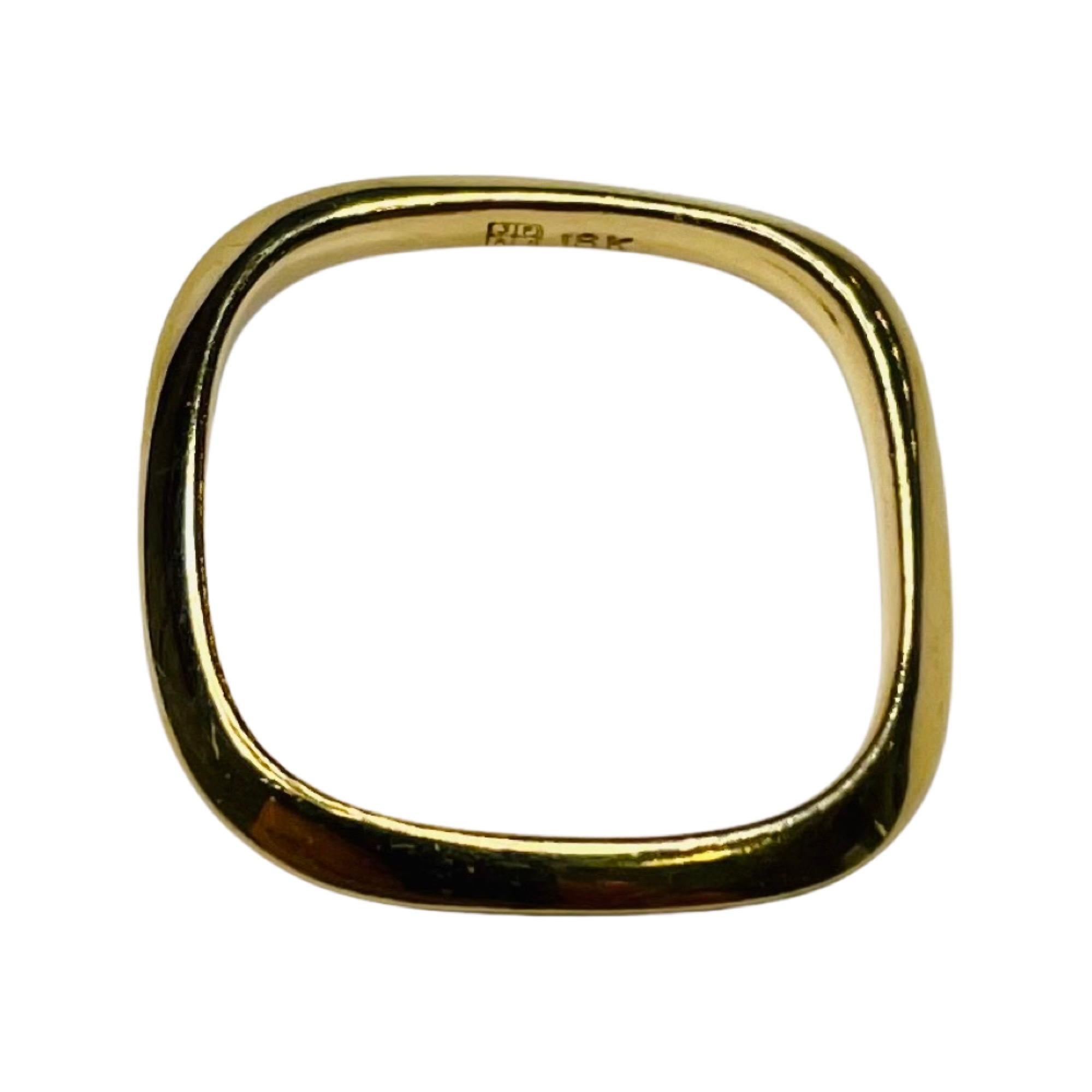 Contemporary Jean-Francois Albert 18K Yellow Gold Square Domed Band For Sale