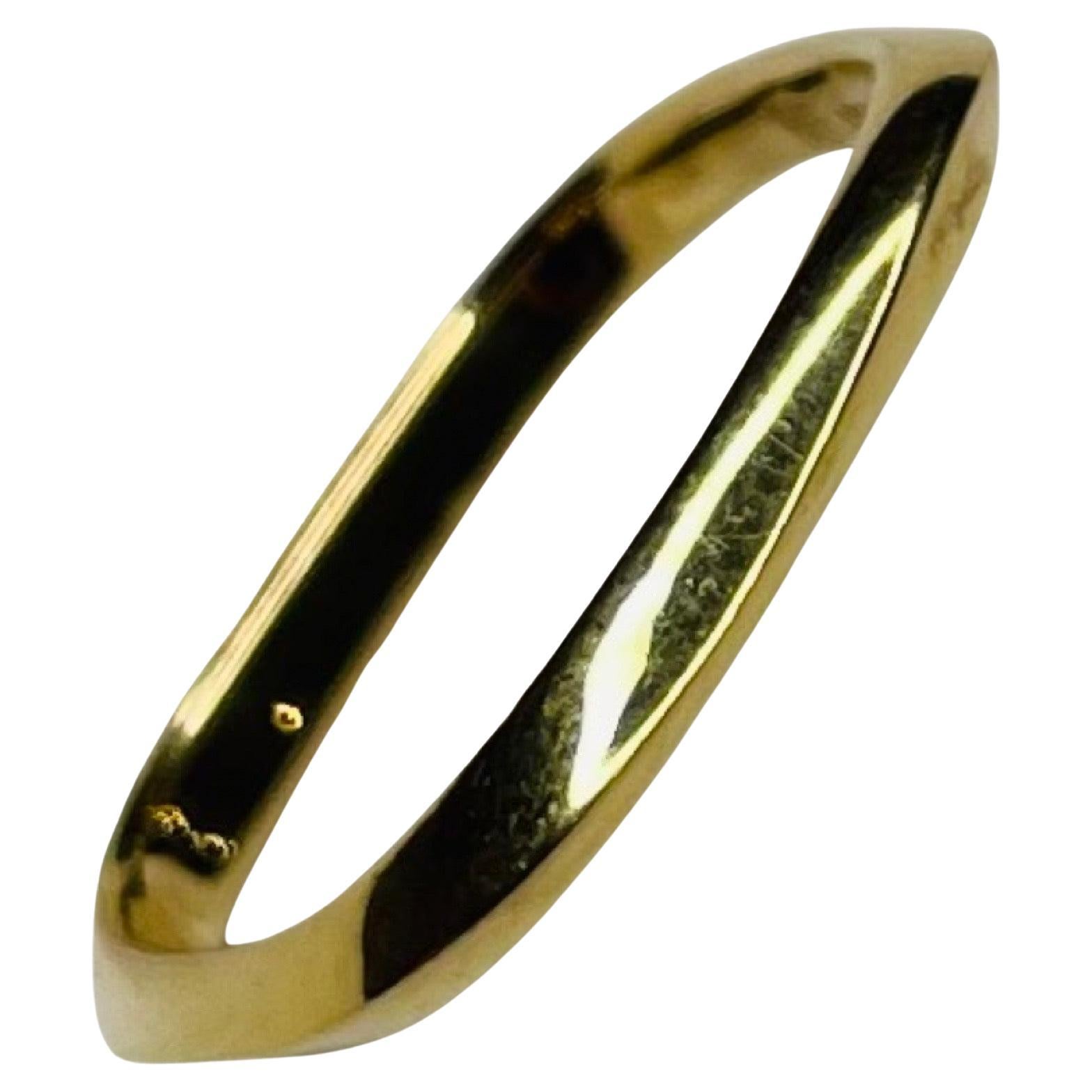 Jean-Francois Albert 18K Yellow Gold Square Domed Band For Sale