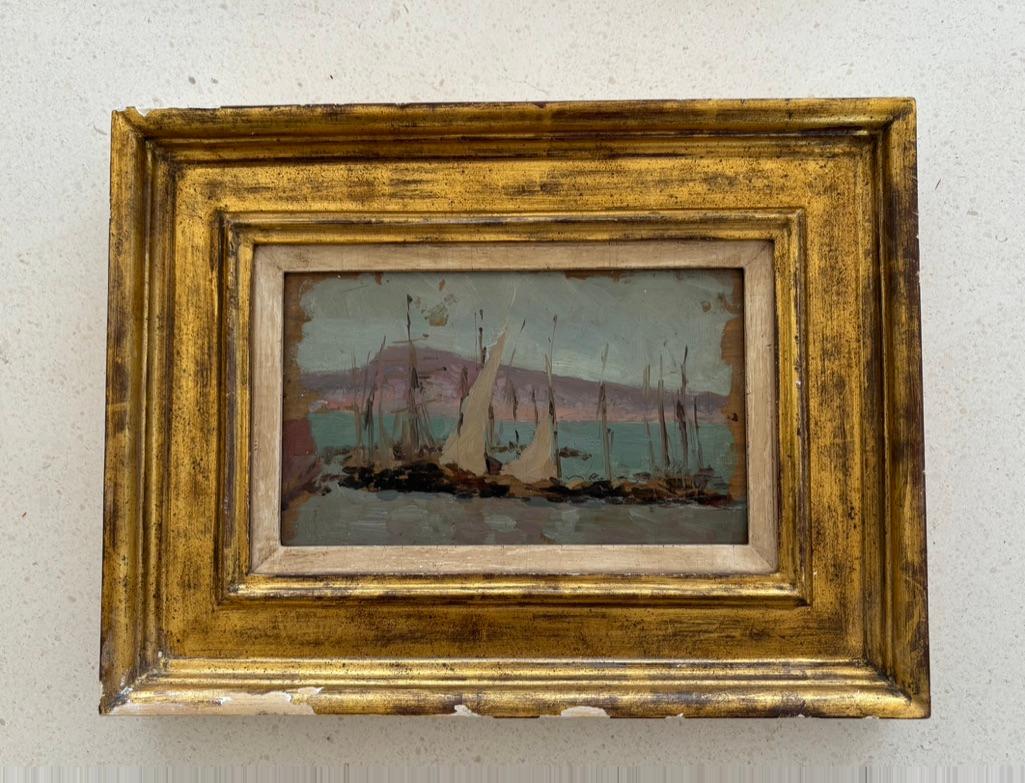 Jean-Frank BAUDOIN 1870-1961
Cinque schizzi ad olio su tavola molto spontanei :con una  qualità Jewell 

Nacque a St. Martin de Re, un'isola al largo di La Rochelle, il 26 agosto 1870, da una famiglia di artisti: suo padre era uno scultore con uno