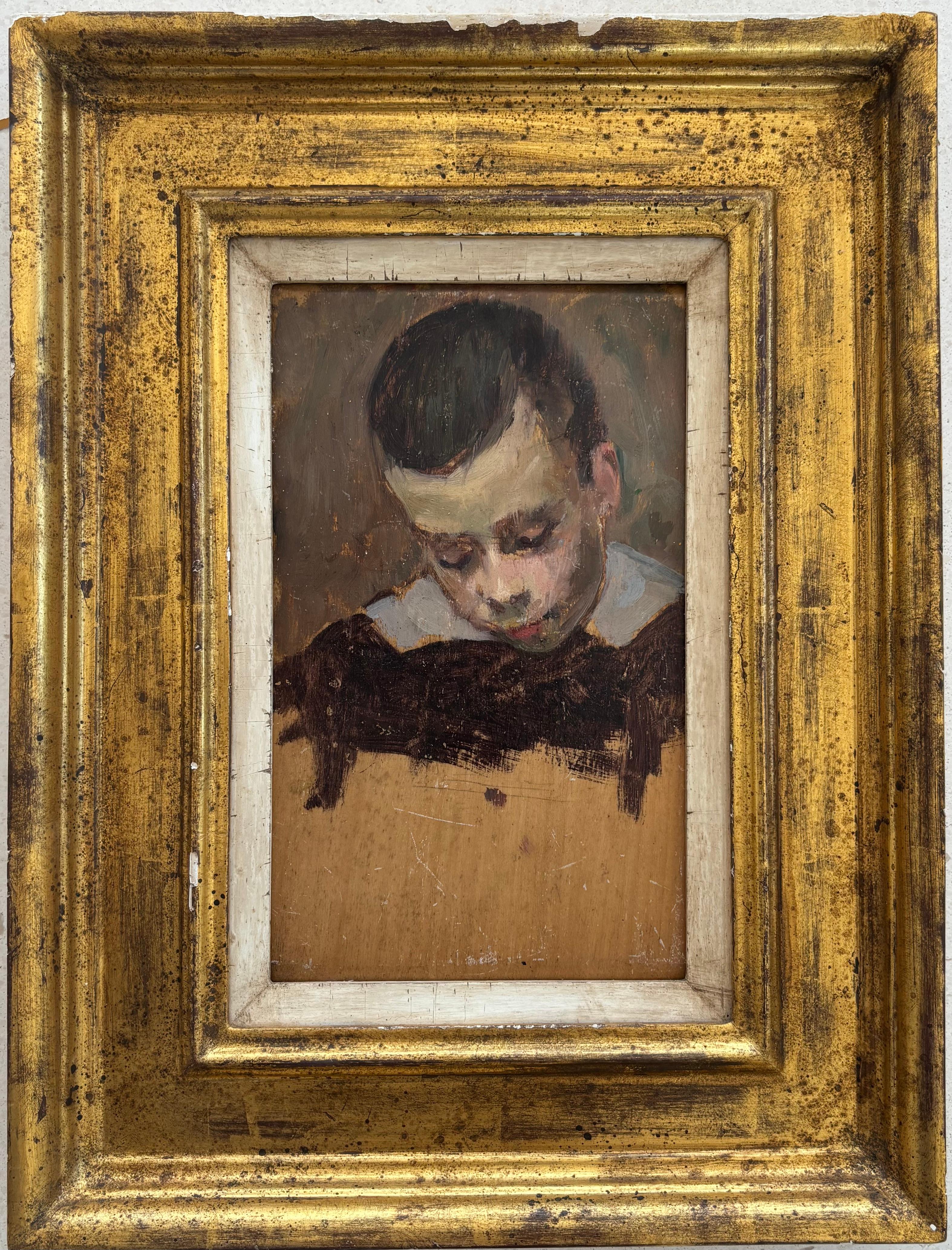 5 schizzi ad olio di Jean Frank Baudoin  Gli schizzi di o2 hanno anche  sul retro recto.verso in vendita 4