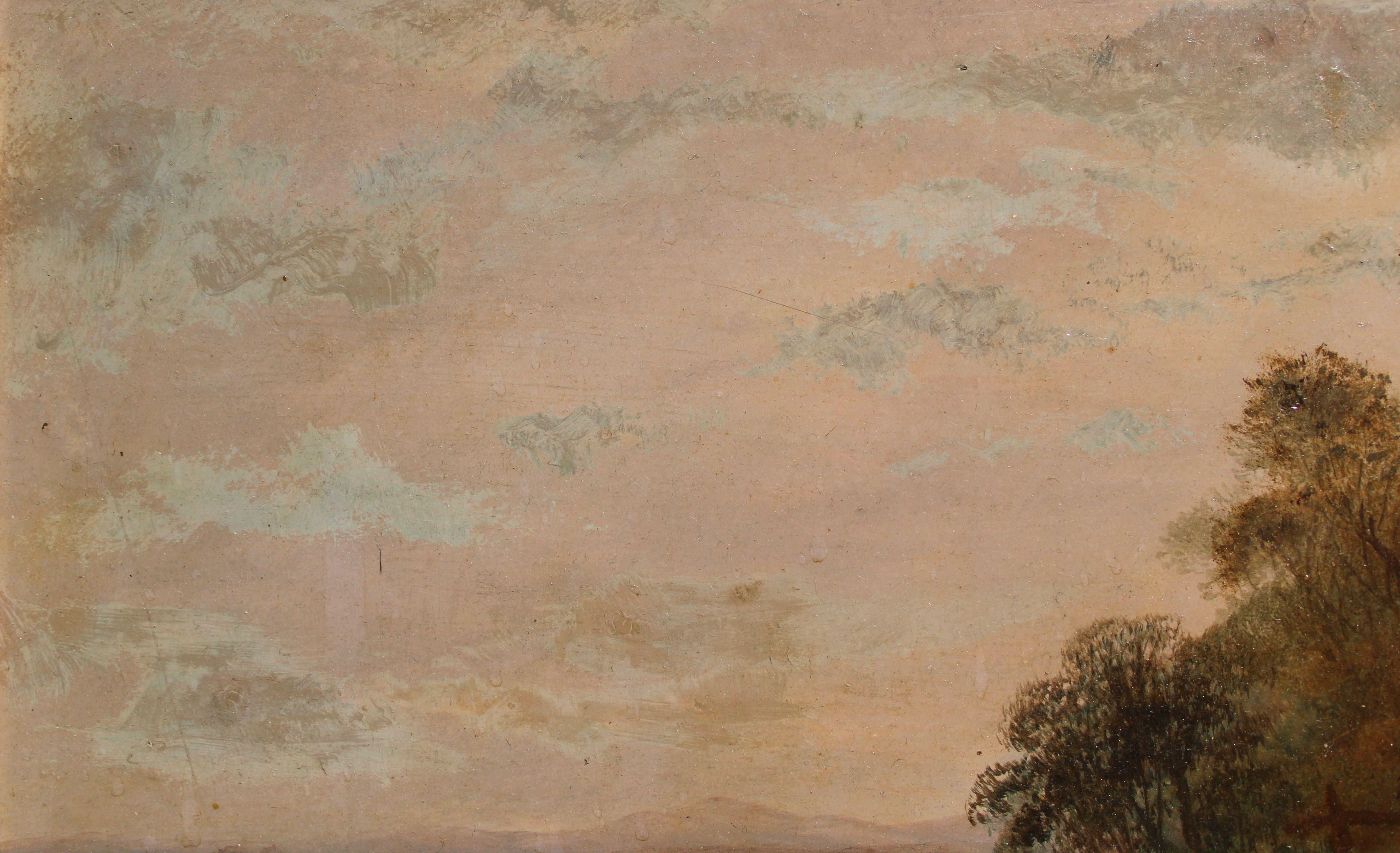 French landscape  Oil on cardboard 22.5x30 cm in vendita 1