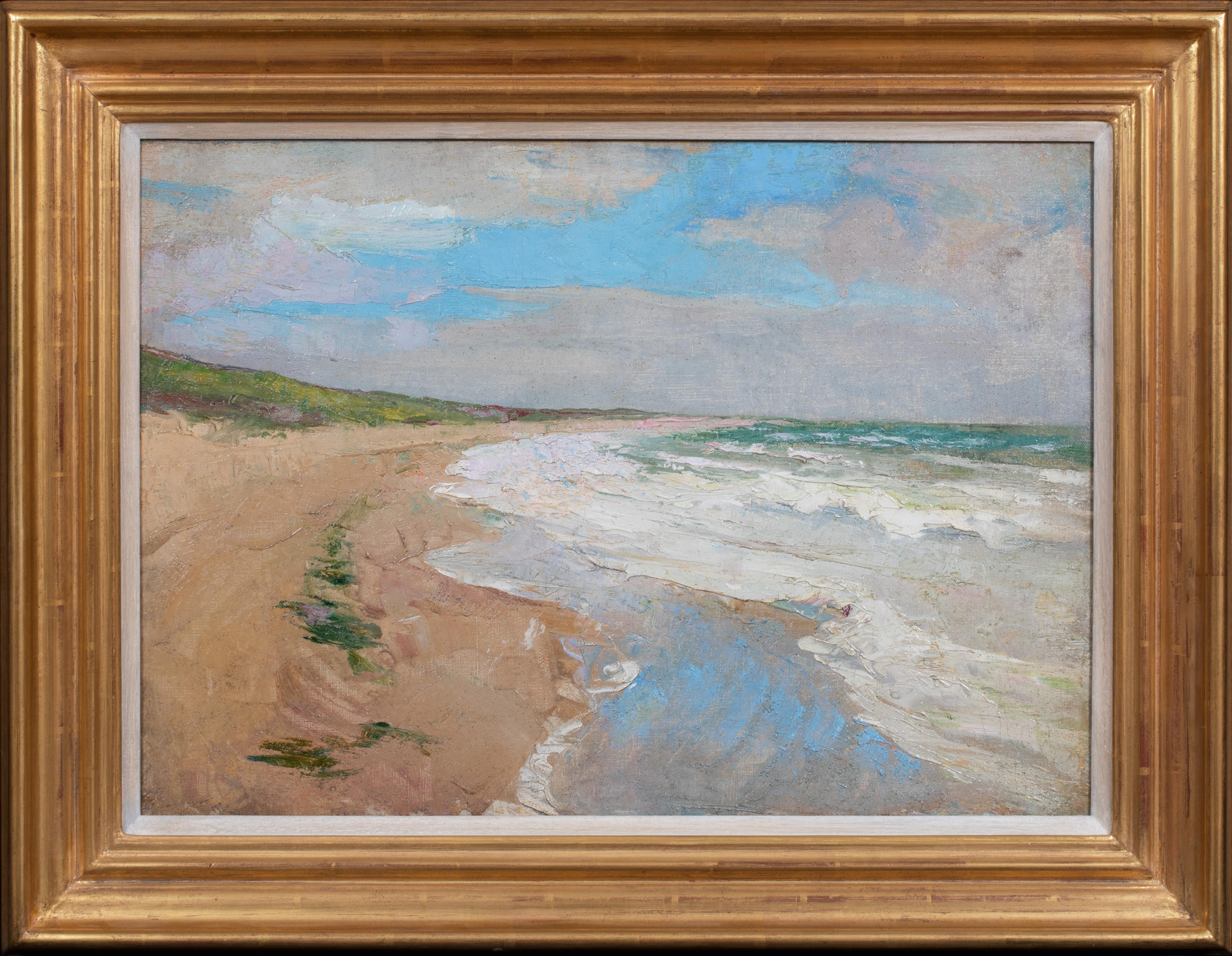 La Plage - Painting by Jean-François Baudoin