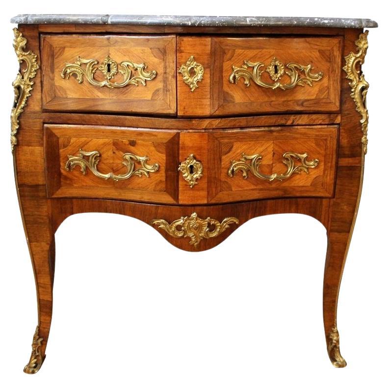 Jean-Francois Coulon French Louis XV Bombe Commode For Sale