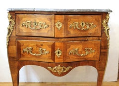 Jean-Francois Coulon French Louis XV Bombe Commode with Marble Top