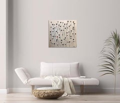 "One in a Million" 80x80cm floral painting acrylic ink on canvas you are the one