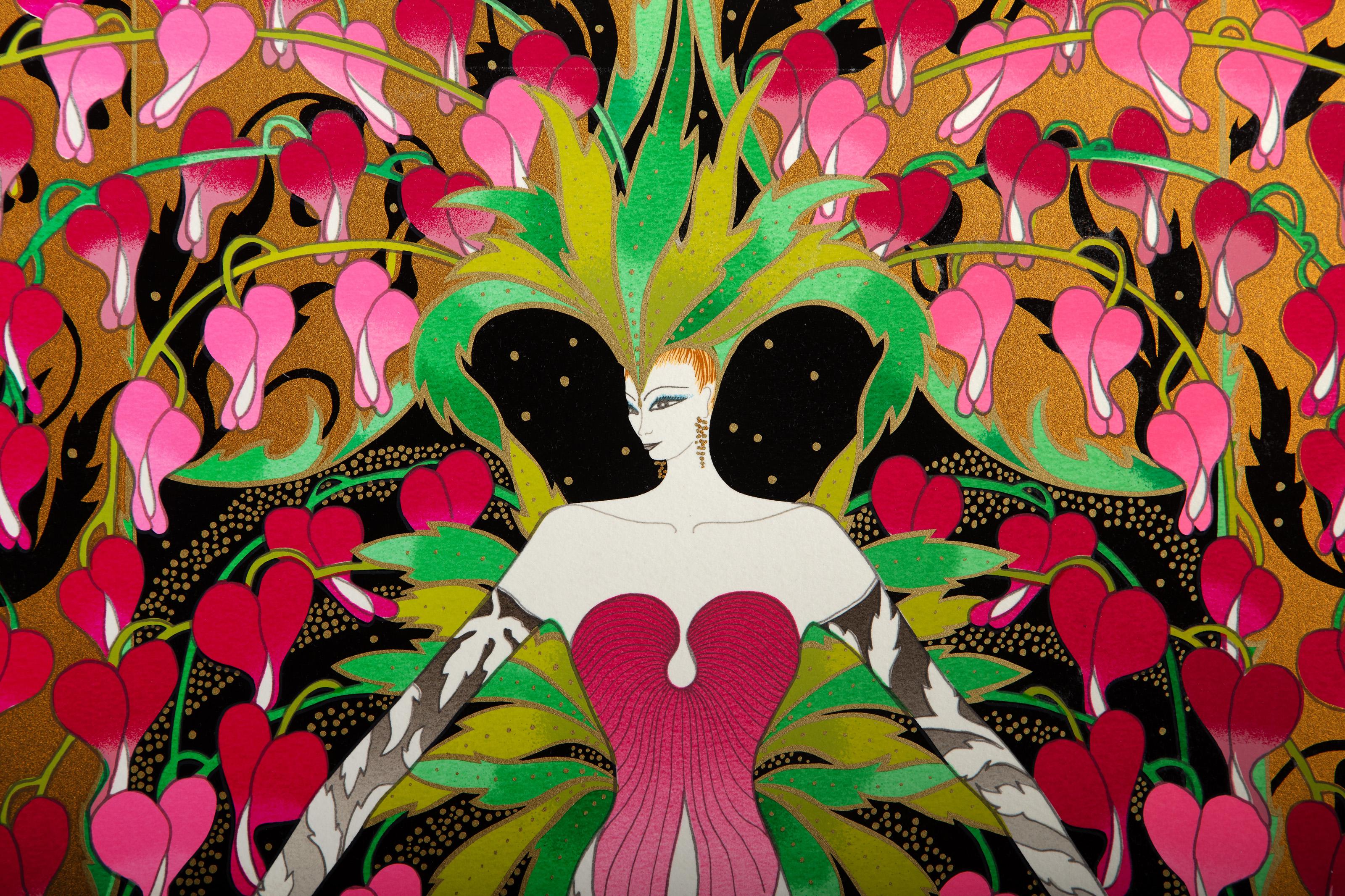 Mother Nature, Art Deco Screen Print by Jean-Francois Ibos For Sale 1