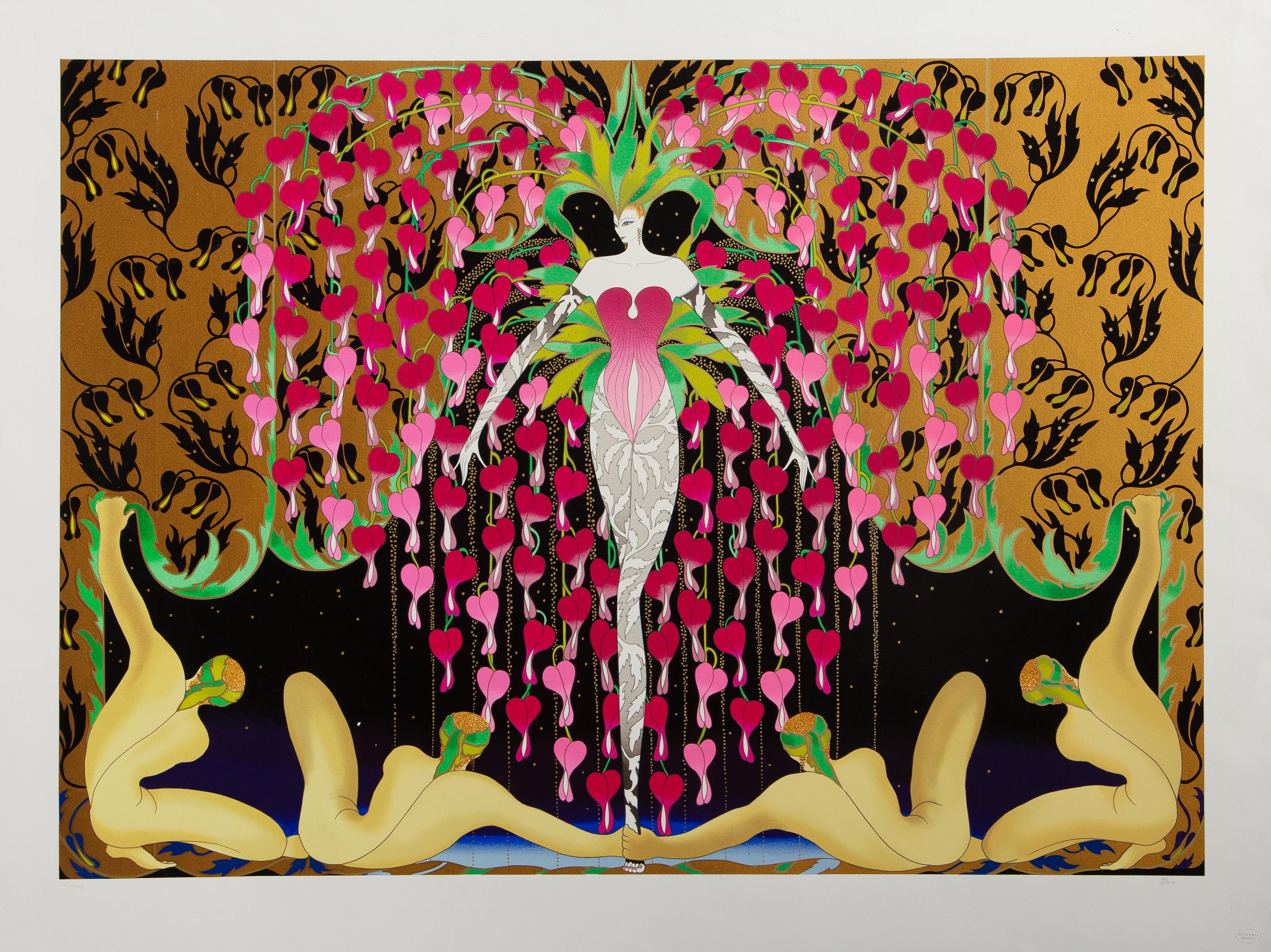 Jean-Francois Ibos, French (1951 - 1992) - Mother Nature, Medium: Screenprint, signed and numbered in pencil, Edition: 187/199, Image Size: 30 x 42 inches, Size: 35.5 x 47 in. (90.17 x 119.38 cm)