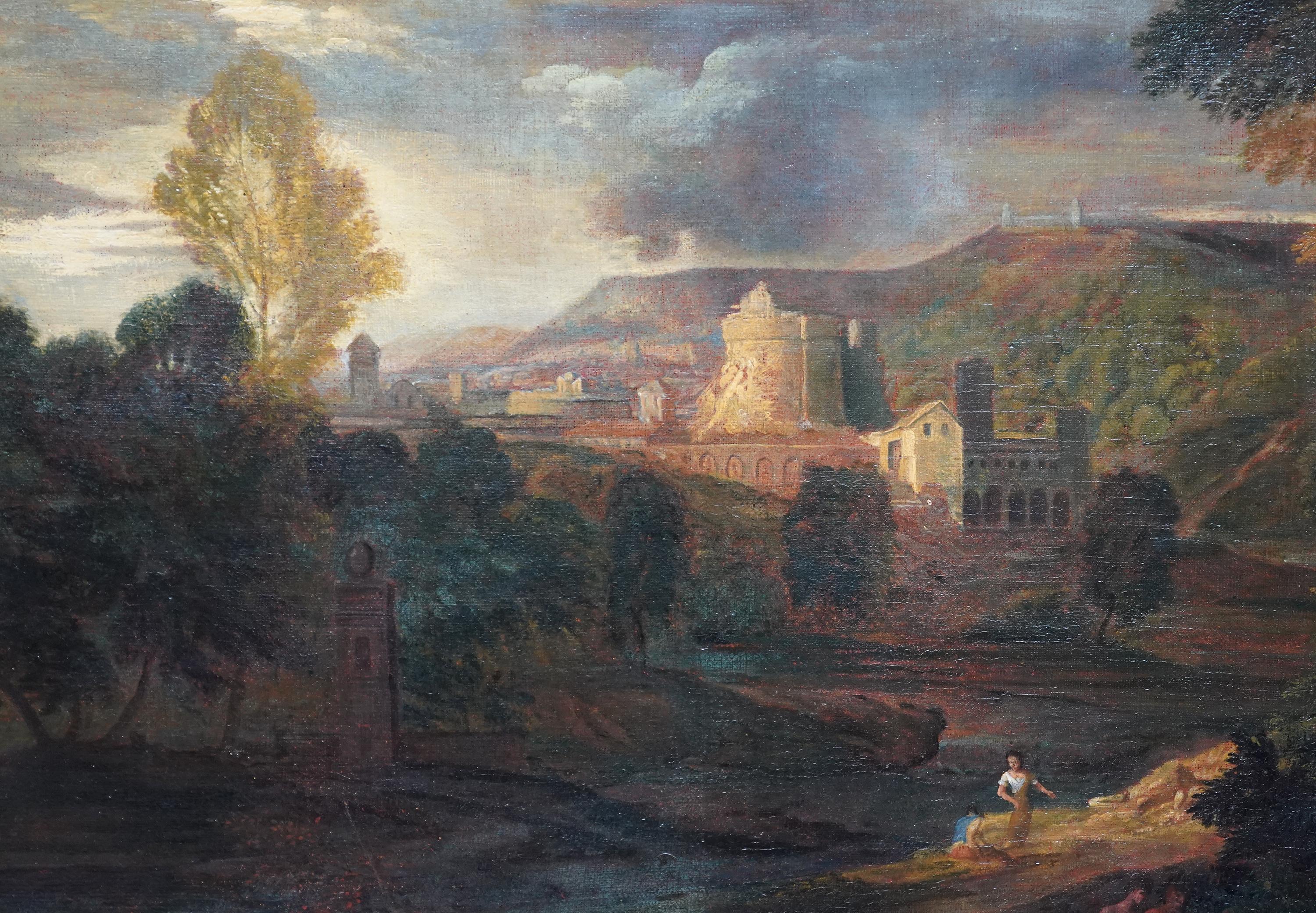 Klassische Landschaft - Französische Kunst des 17. Jahrhunderts, Ölgemälde eines Alten Meisters im Angebot 1