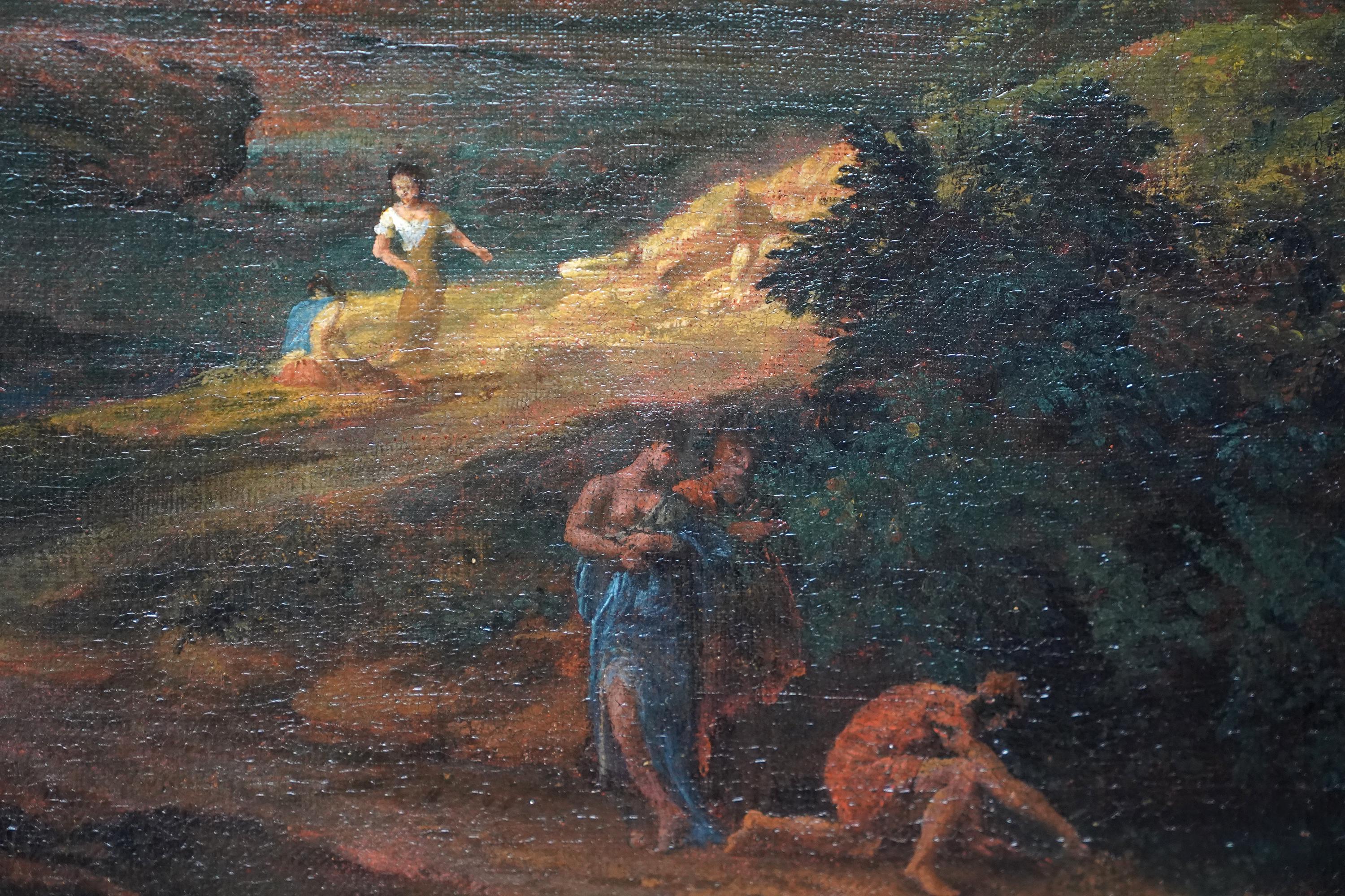 Paisaje clásico - Arte francés del siglo XVII Pintura al óleo Old Master en venta 3
