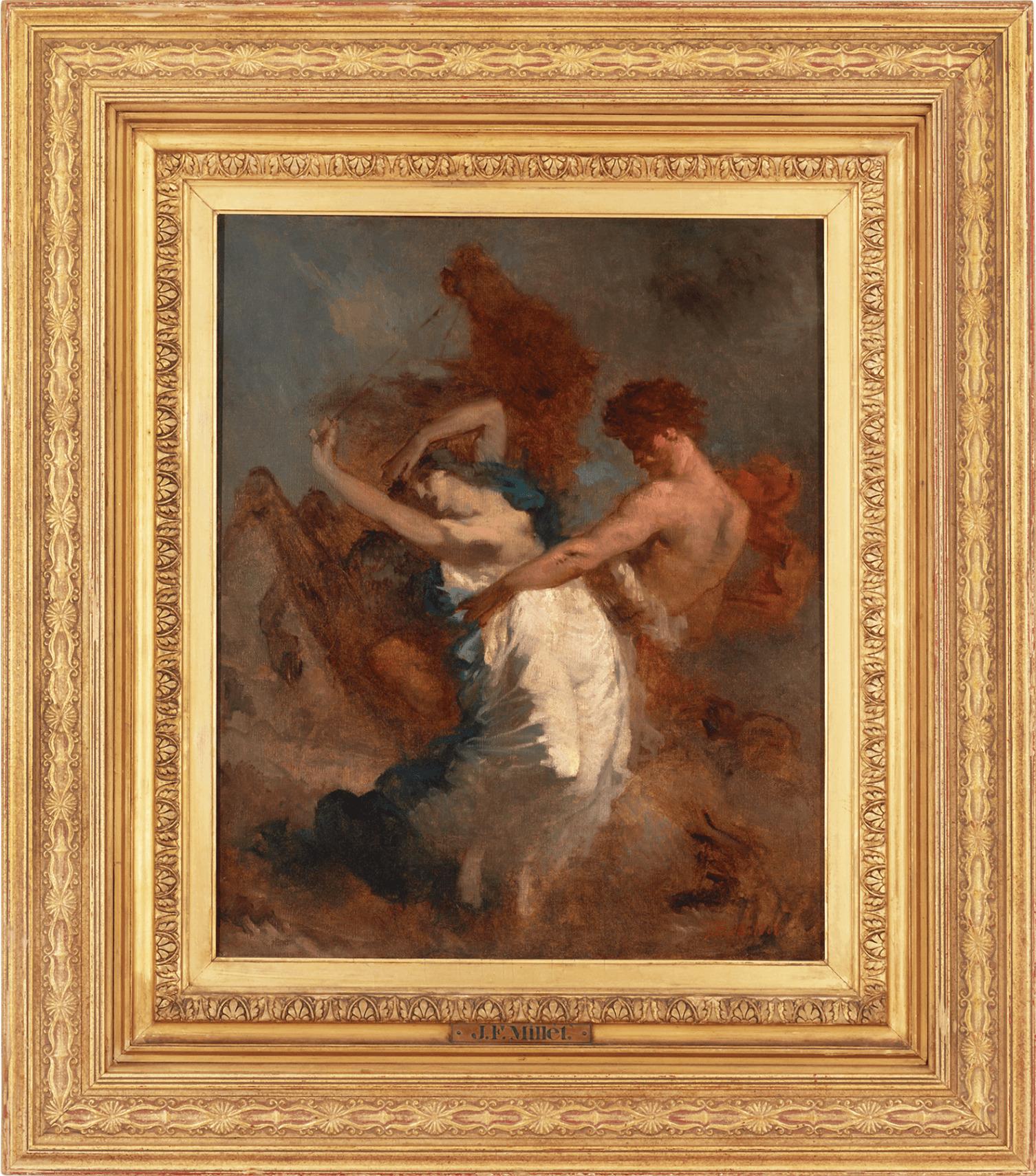 The Abduction of the Sabine Women - Painting by Jean François Millet