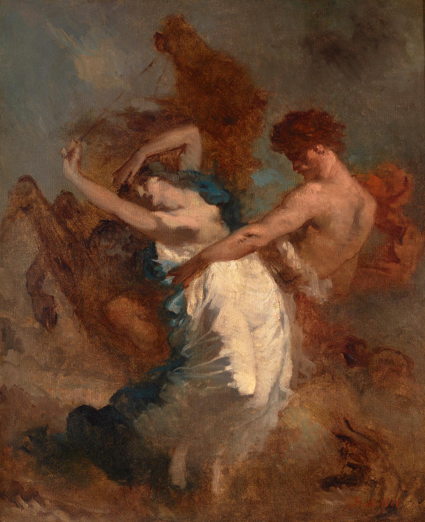 Jean François Millet Nude Painting - The Abduction of the Sabine Women