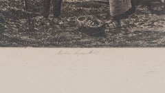 The Angelus - Original etching - Ed. Durand Ruel, 1873