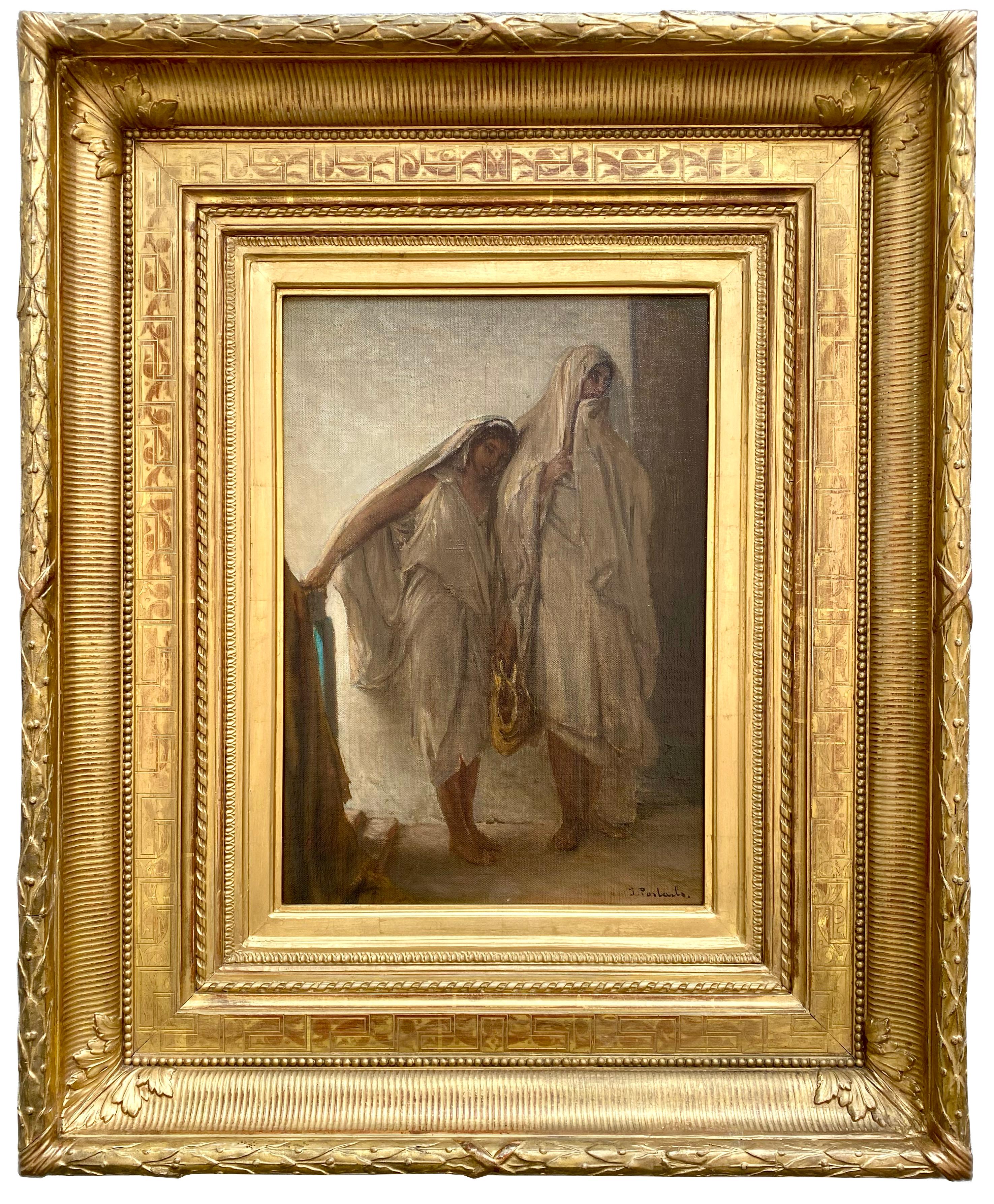 Ragazze orientali - Mediants à Tanger", Jean François Portaels ( 1818 - 1895 )