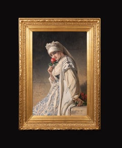 La fragancia de la rosa, siglo XIX por Jean Francois Portaels, (1818-1895)