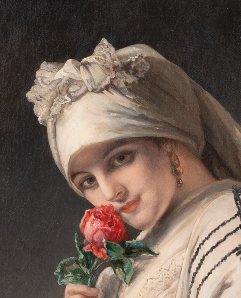 The Fragrance Of The Rose, 19th century by Jean Francois Portaels, (1818-1895) For Sale 1