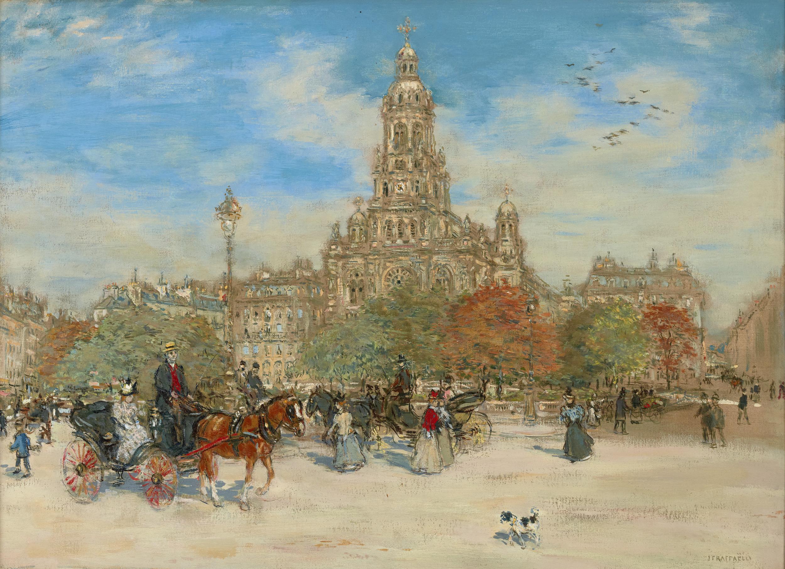 Trinité des Monts, Paris par Jean-François Raffaëlli