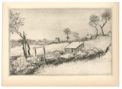 "La Neige (soleil couchant)" original etching
