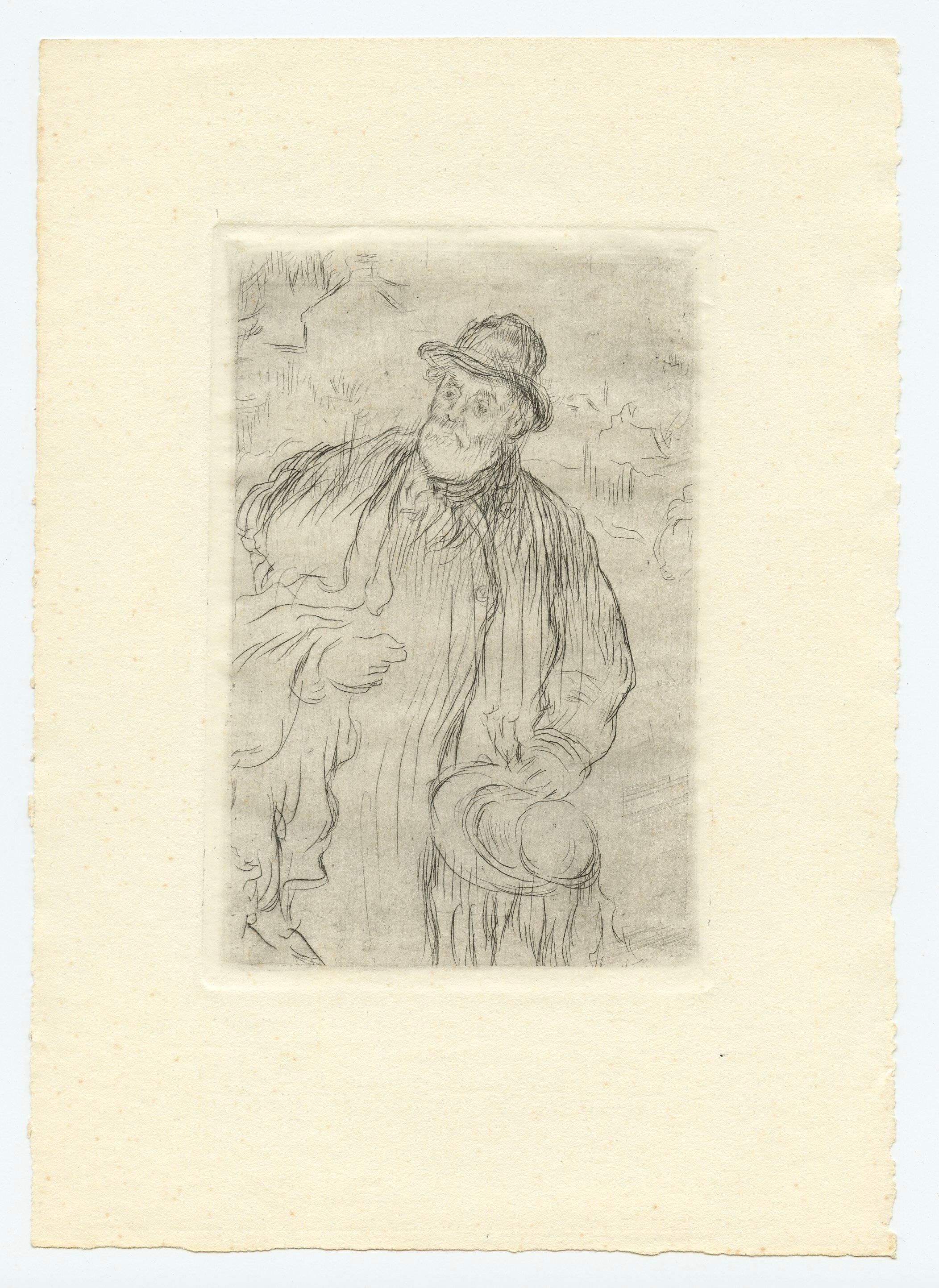 "Le Marchand de Habits" original etching - Print by Jean-Francois Raffaelli