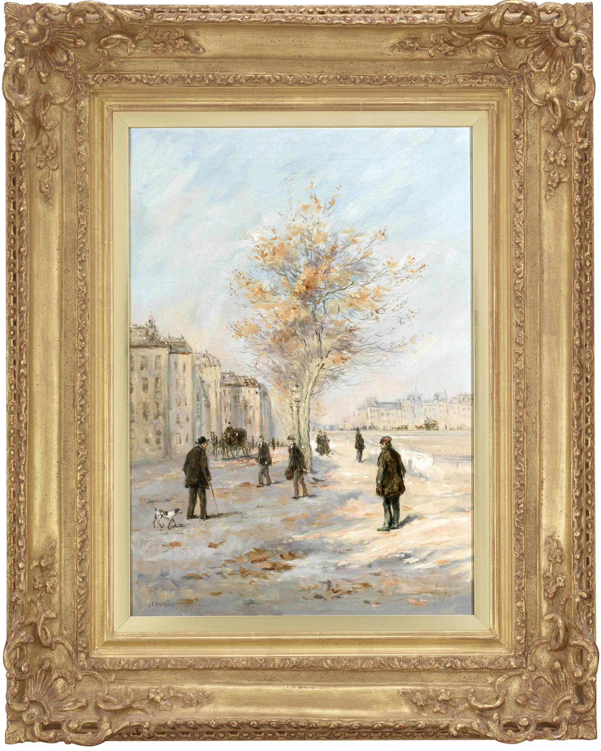 Dans le parc en automne, Paris (In the Park in Autumn, Paris) - Painting de Raffaëlli, Jean Francois