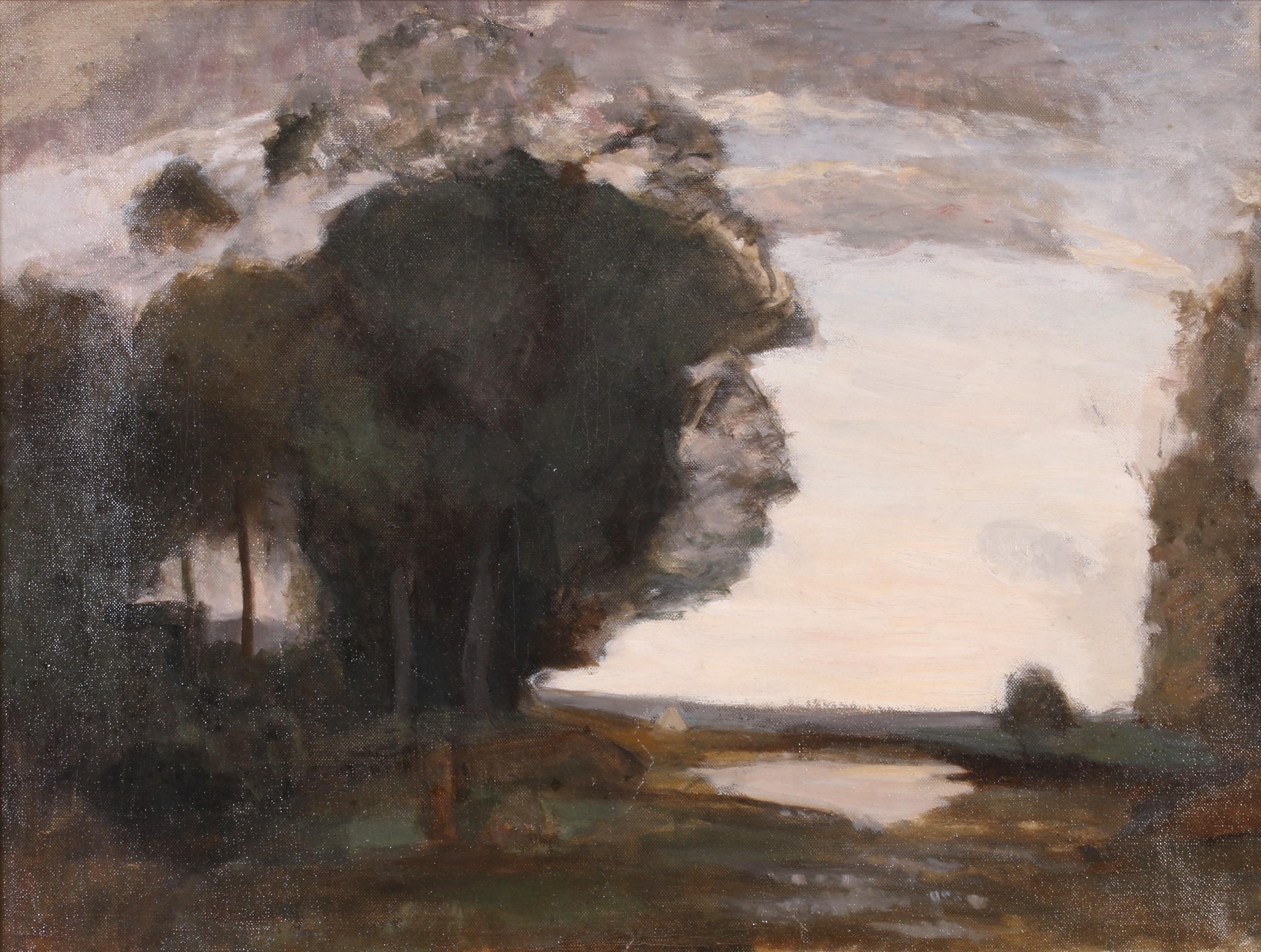 Paisaje idílico - Painting de Jean-Francoise Milet