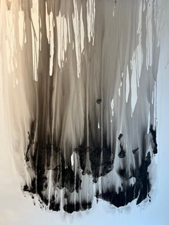 Grande peinture de l'évolution humaine, homo neanderthalensis, encre noire