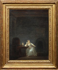 Antique The Torture of the Vestal Virgin, a painting by Jean-Frédéric Schall (1752-1825)