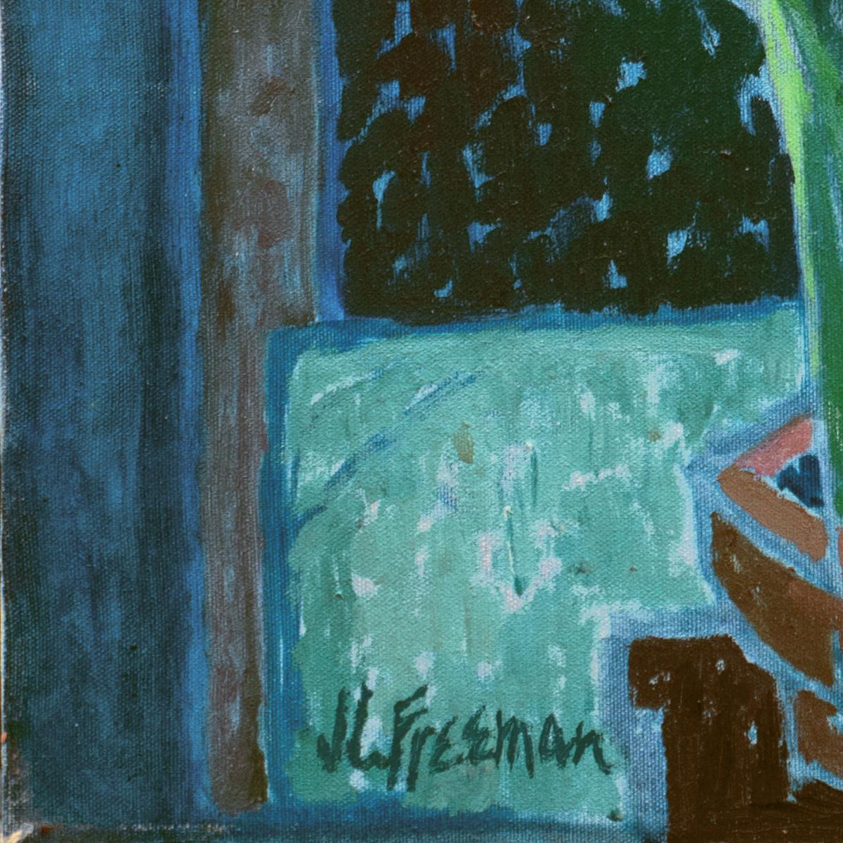 'Gladioli by Moonlight', Laguna Beach Art Association, Pasadena Art Museum - Painting by Jean Freeman
