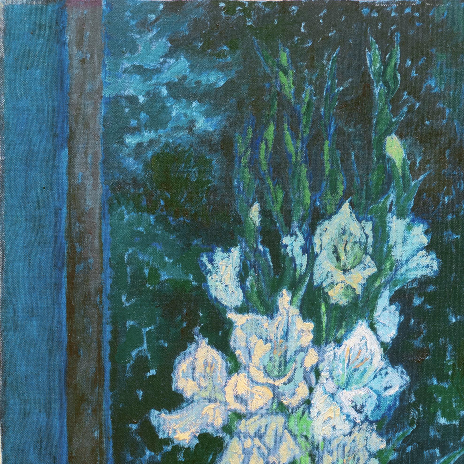 'Gladioli by Moonlight', Laguna Beach Art Association, Pasadena Art Museum For Sale 1