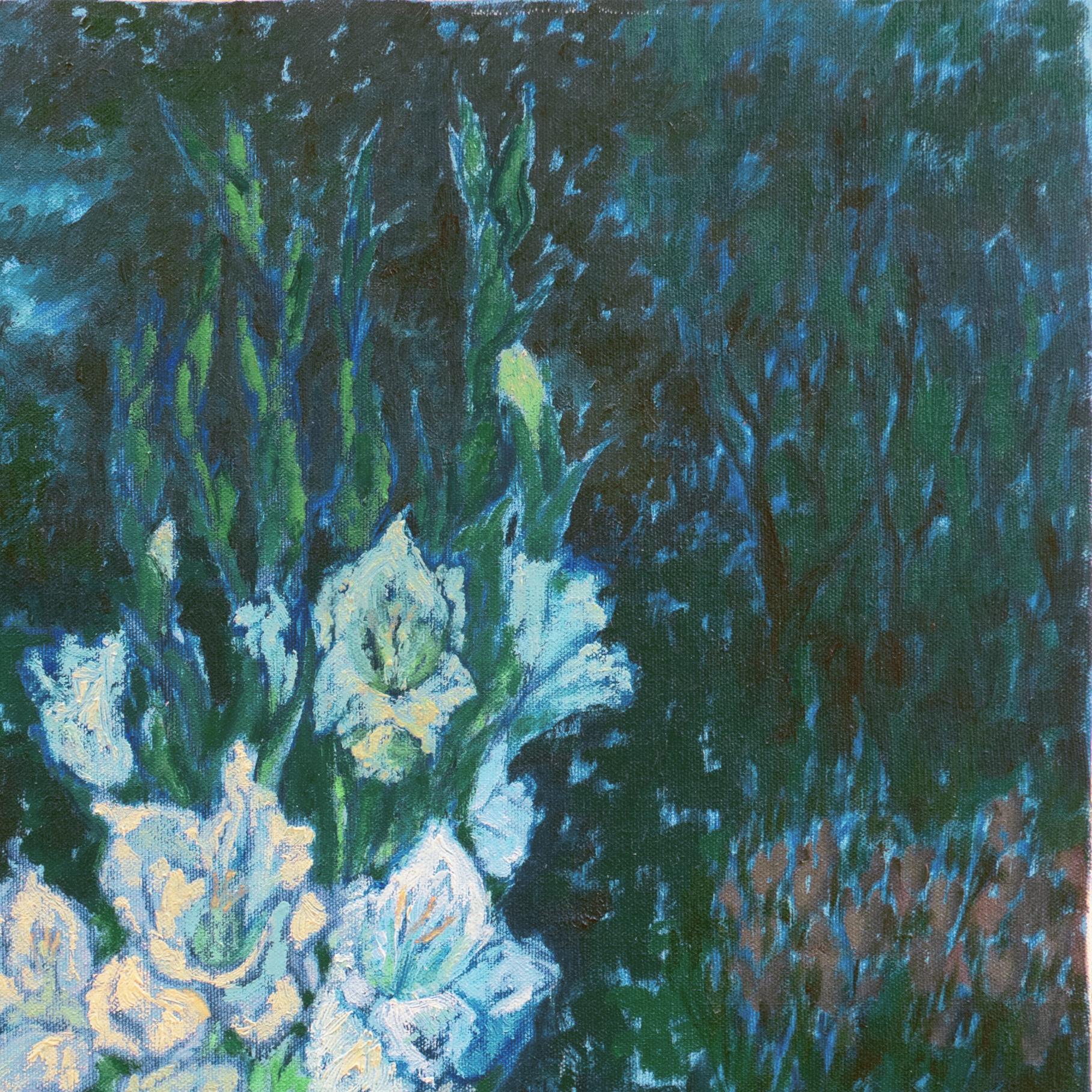 'Gladioli by Moonlight', Laguna Beach Art Association, Pasadena Art Museum For Sale 2