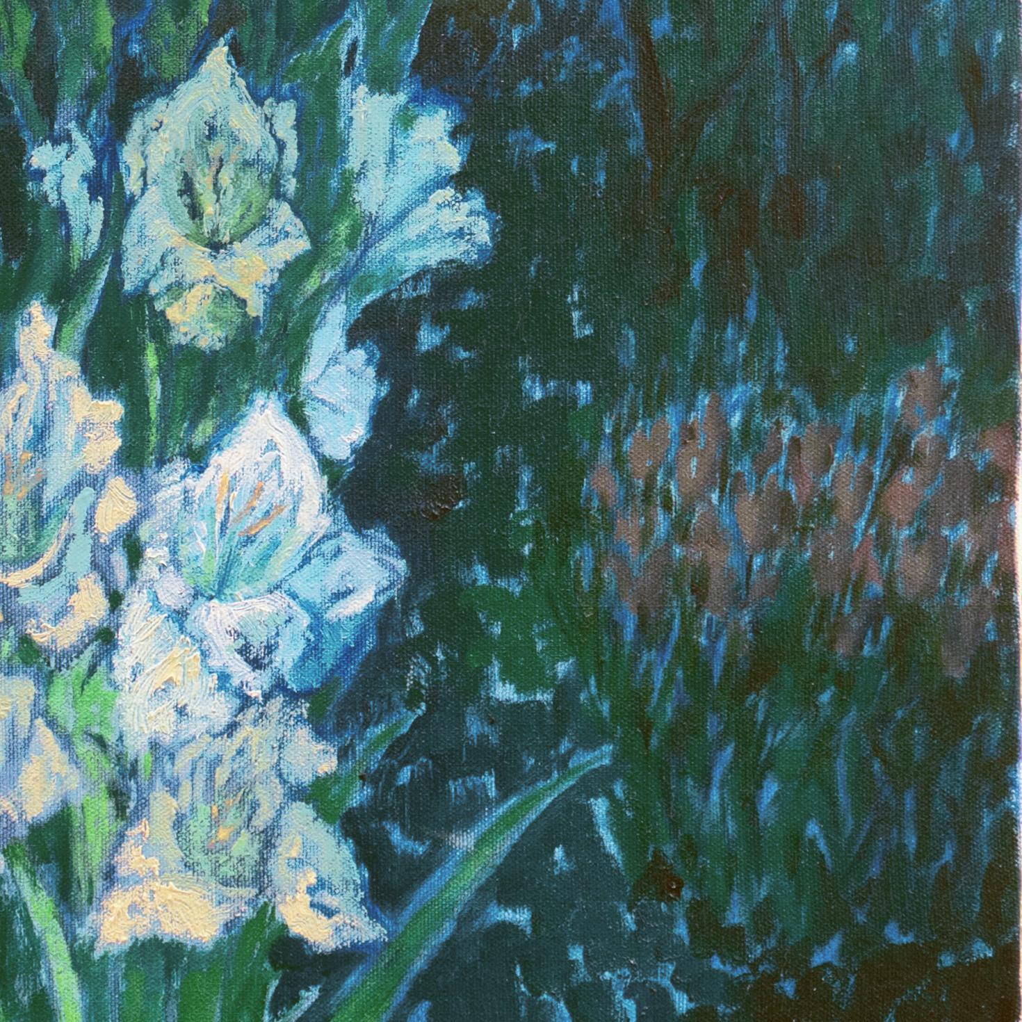 'Gladioli by Moonlight', Laguna Beach Art Association, Pasadena Art Museum For Sale 3