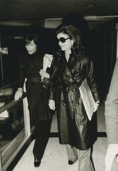 Retro Jackie Onassis leaves Paris, France, 1970s