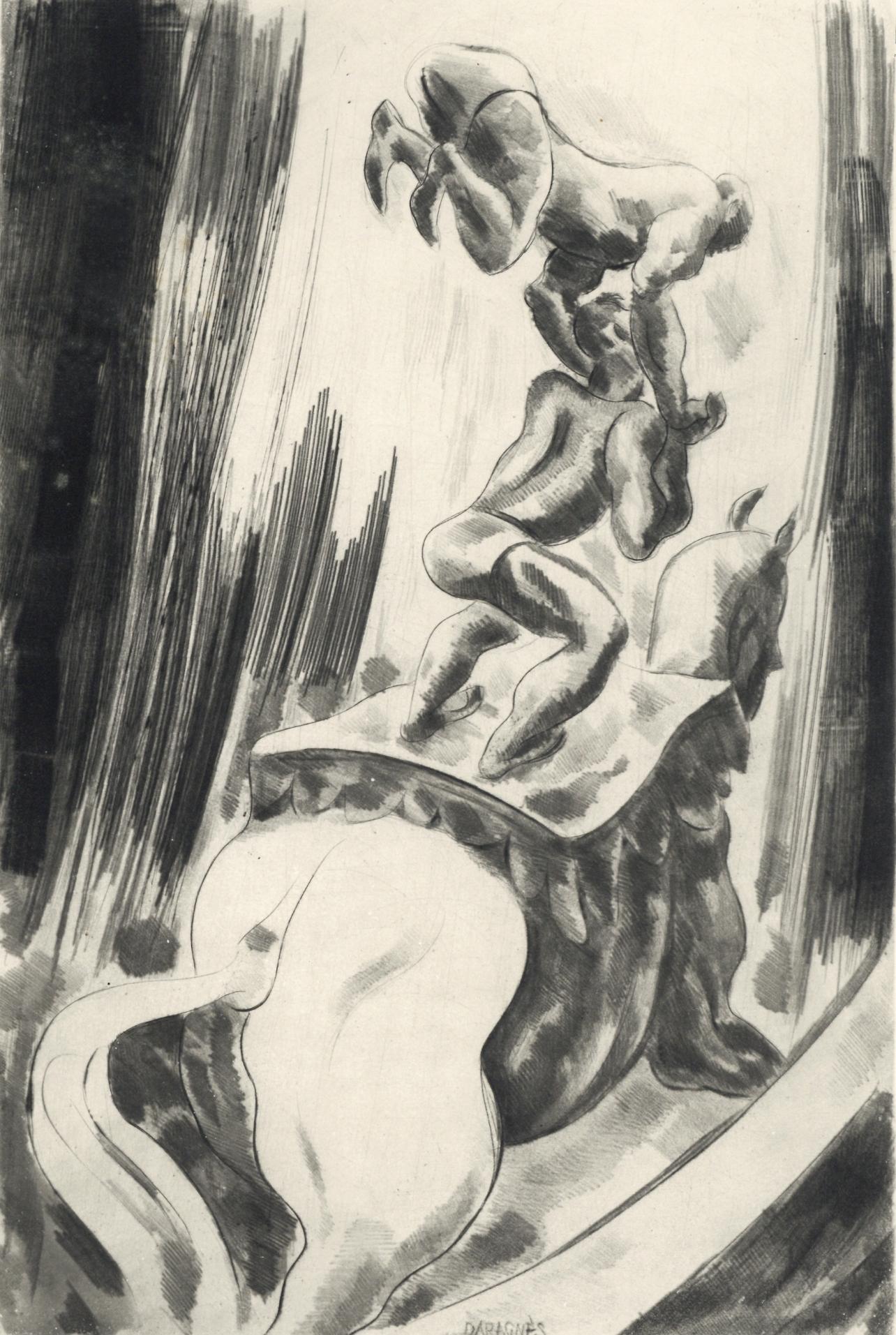 Etching on Rives BFK paper. Unsigned and unnumbered, as issued. Good condition. Notes: From the folio, Alternance, 1946. Published by Le Gerbier, Paris; printed by atelier Quesneville, Paris, March 2, 1946. Excerpted from the folio (translated from