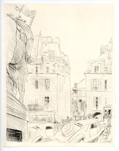 Vintage "Presence de Paris" original etching